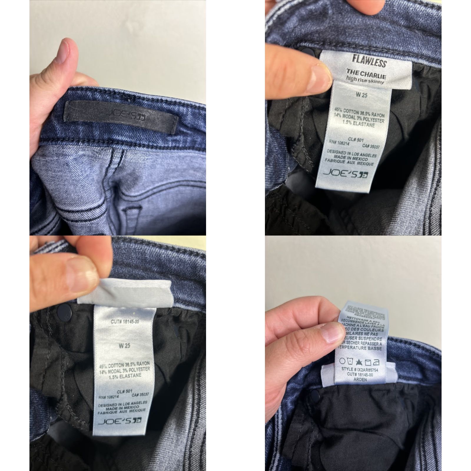 Vintage Joe's Jeans Jeans 25 Dark Wash The Charlie High Rise Skinny 25x25 Womens Blue Size 42" / US 20 - 9 Thumbnail