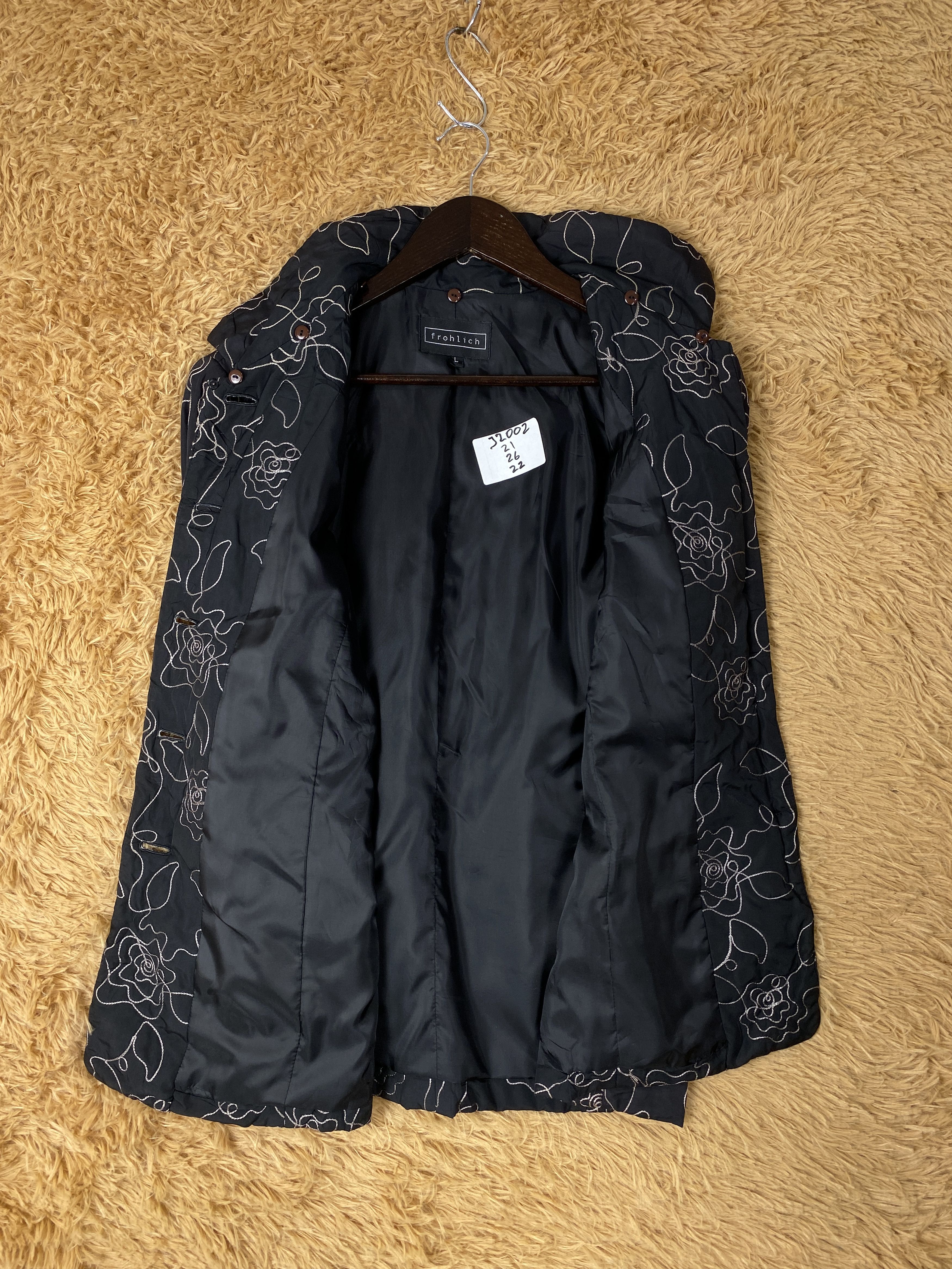 Japanese Brand Vintage Frohlich Flower Art Jacket J2002 Size US XS / EU 42 / 0 - 6 Thumbnail