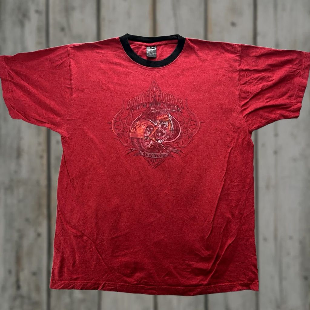 Vintage VINTAGE Alstyle T-Shirt Mens XL Red Shirt Motorcycle Biker OC Choppers NY Orange County Choppers Shirt Red Size US XL / EU 56 / 4 - 1 Thumbnail