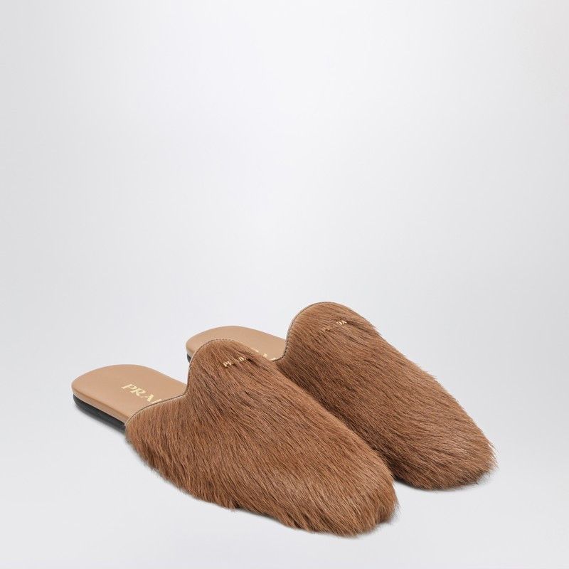 Prada Prada Sandy Hairy-Effect Sabot Size US 8.5 / IT 38.5 - 1 Thumbnail
