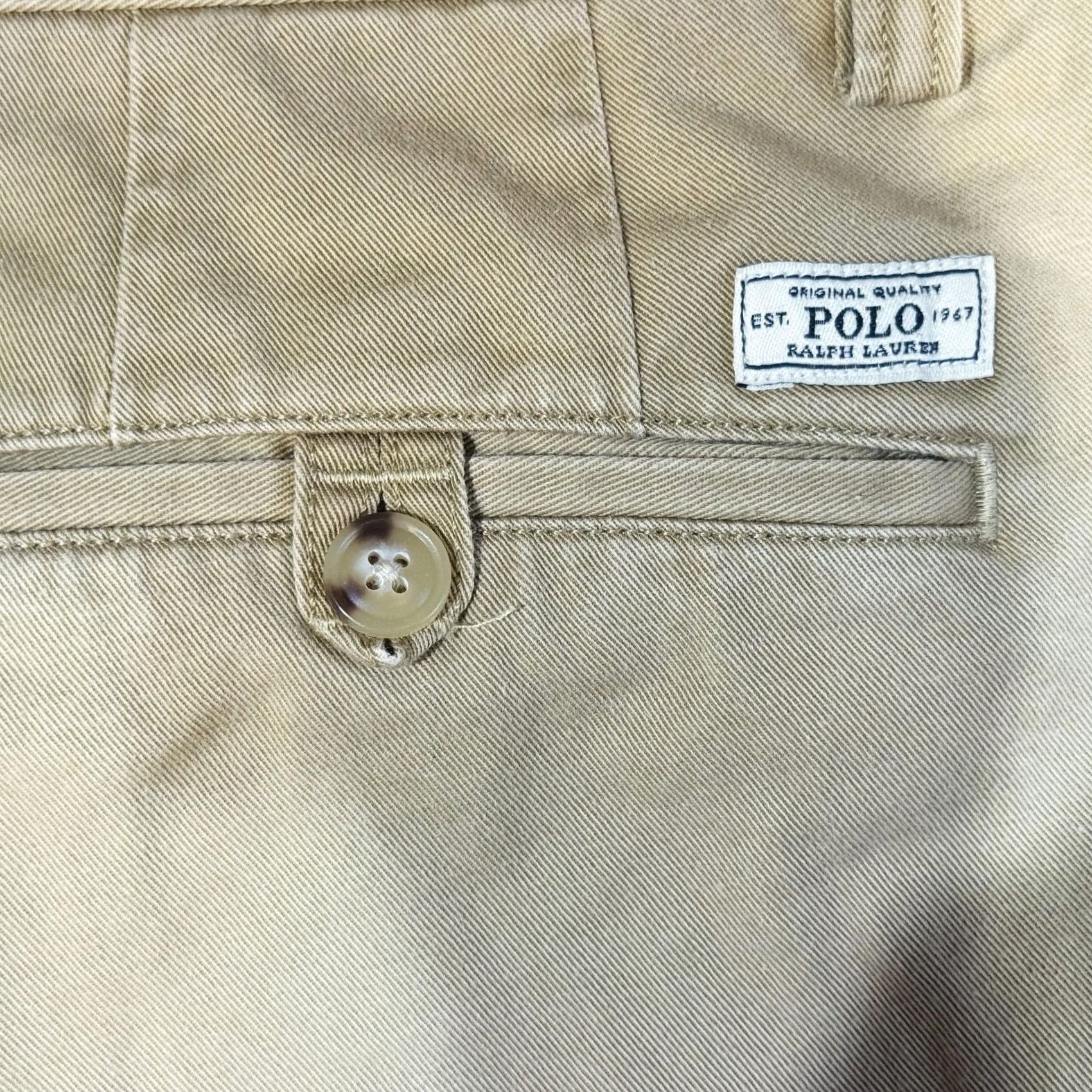 Polo Ralph Lauren Polo Ralph Lauren Khakis Mens 32x32 Beige Cotton Flat Front Chino Pants Size US XS / EU 42 / 0 - 3 Thumbnail