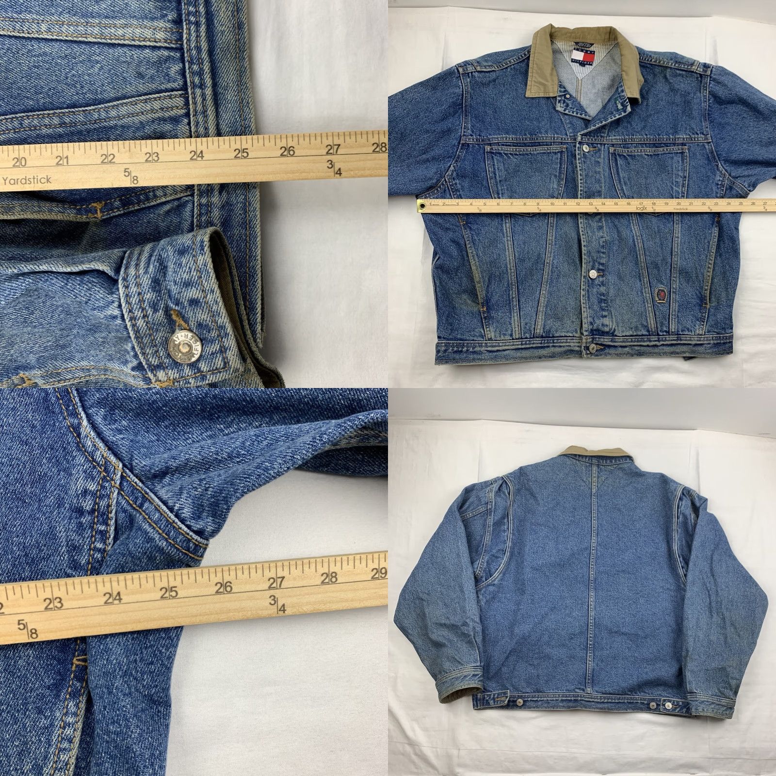 Tommy Hilfiger VINTAGE Tommy Hilfiger Denim Jacket Men XL Blue 90s Grunge Casual Jeans Outerwear Size US XL / EU 56 / 4 - 8 Thumbnail