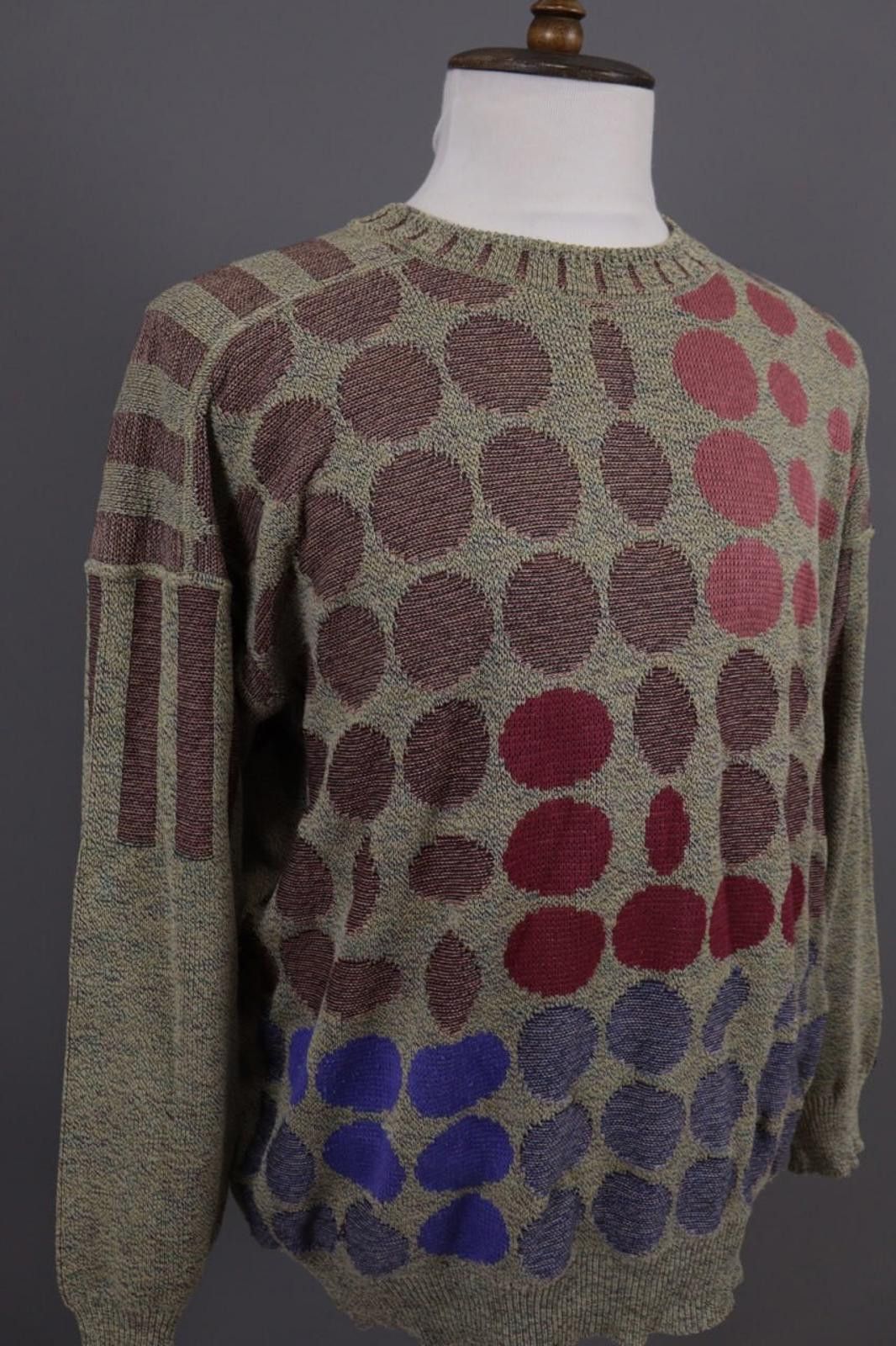 Carlo Colucci Carlo Colucci Crew Neck Multicolour Knit Sweater Size 54 Size US M / EU 48-50 / 2 - 5 Thumbnail