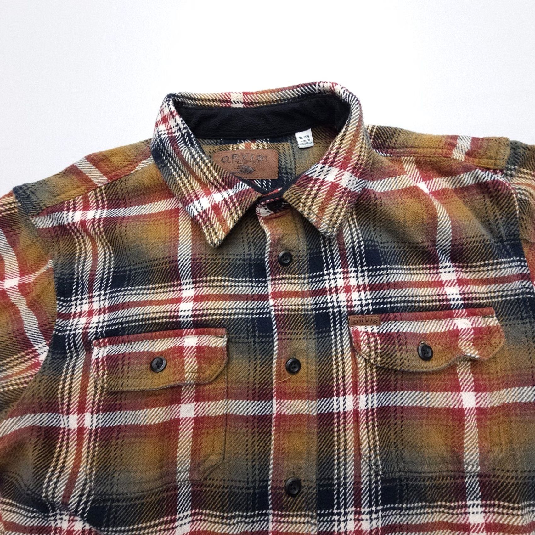 Orvis Orvis Shirt Shacket Plaid Heavyweight Cotton Flannel Mens XL Multicolor Outdoor Casual Workwear Shirt Shacket Size US XL / EU 56 / 4 - 4 Thumbnail