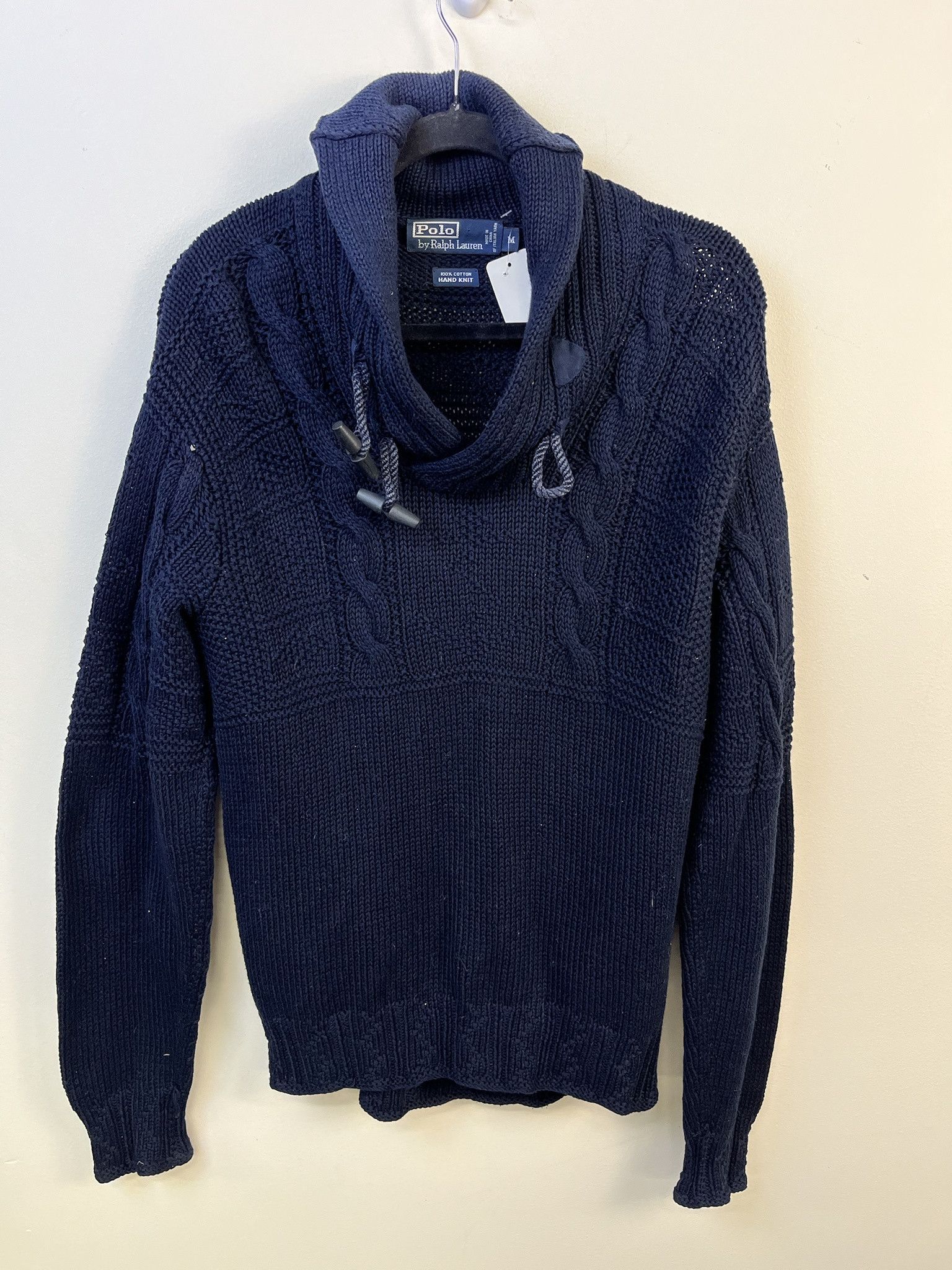 Vintage Vintage Knit Sweater 1990s Knit Polo Ralph Lauren Toggle Cowlneck Knit Sweater Size M Size US M / EU 48-50 / 2 - 1 Thumbnail
