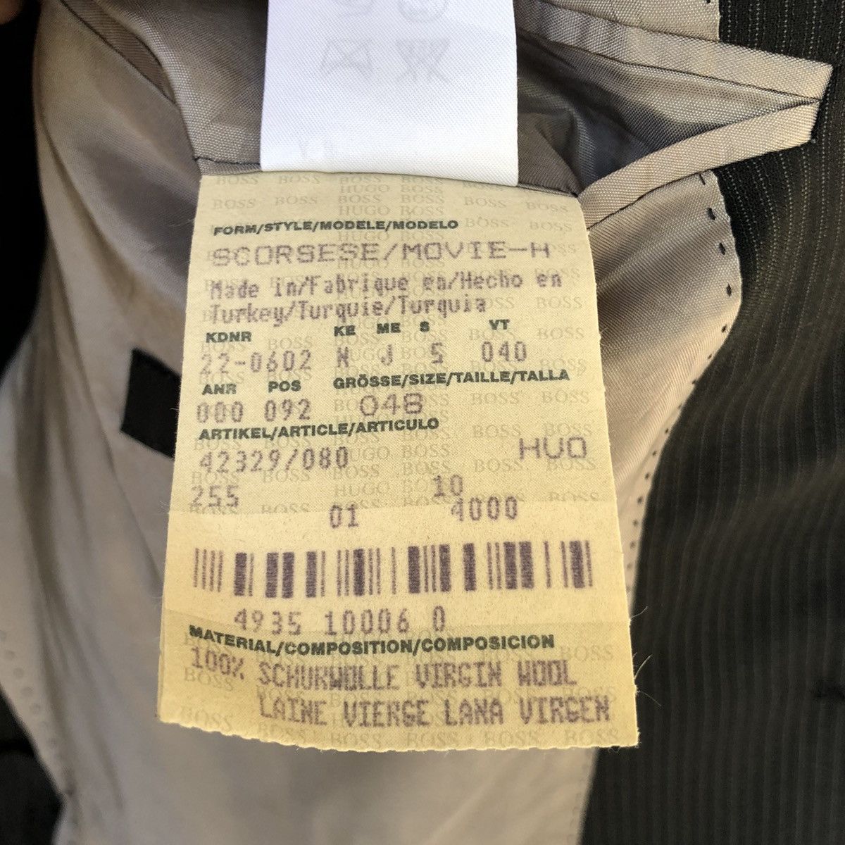 Hugo Boss BOSS HUGO BOSS “ Scorsese/Movie-H” Black Pinstripe Blazer Size 42R - 15 Thumbnail