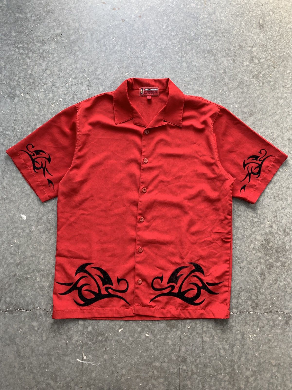 JNCO × Vintage Crazy Vintage Y2K JNCO Tribal Shirt Loop Collar Baggy Size US M / EU 48-50 / 2 - 1 Thumbnail
