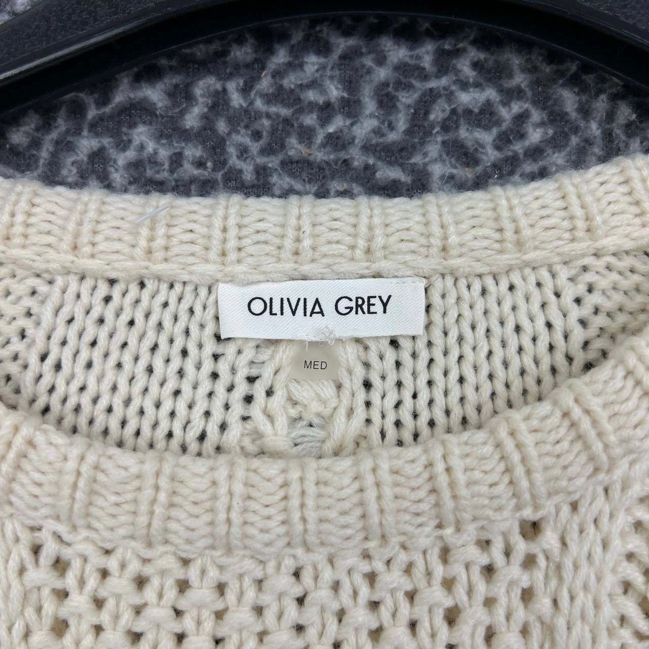 Other Olivia Grey Sweater Women Cable Knit Pullover Long Sleeve M Size M / US 6-8 / IT 42-44 - 6 Thumbnail