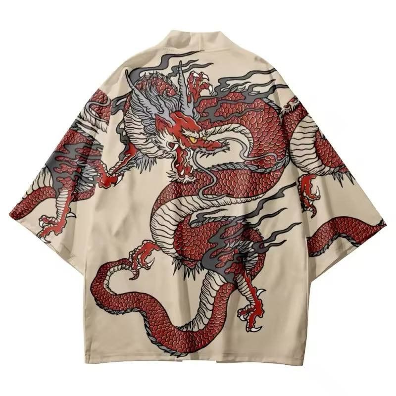 Japanese Brand × Vintage Traditional Japanese kimono with dragon pattern Size US XL / EU 56 / 4 - 1 Thumbnail