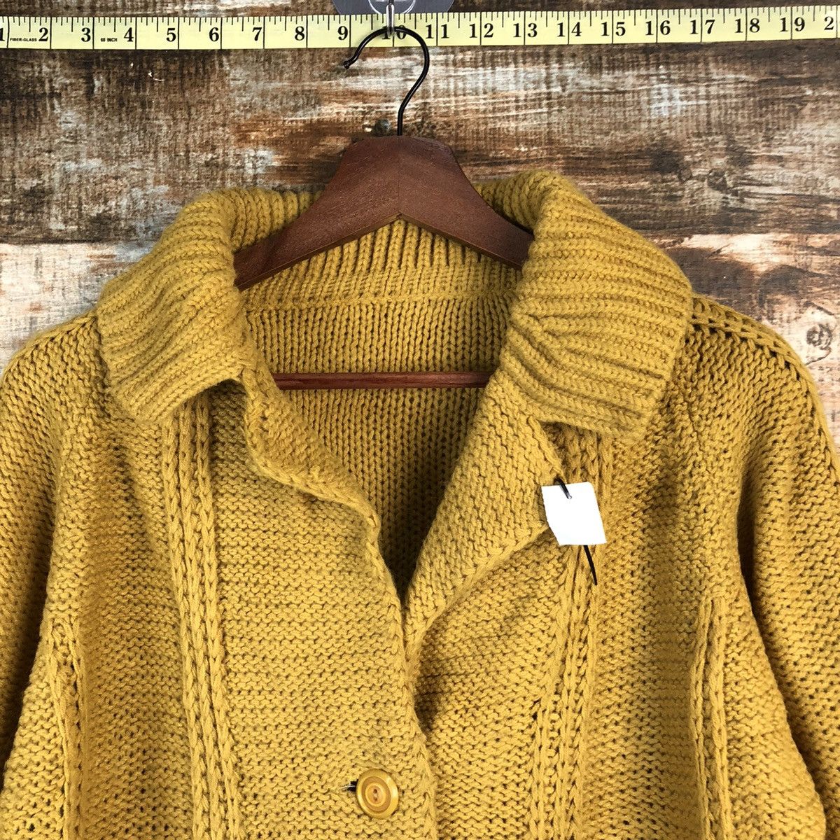 Vintage DL Japanese Brand Yellow Cardigan Knitwear #C606 Size US L / EU 52-54 / 3 - 4 Thumbnail