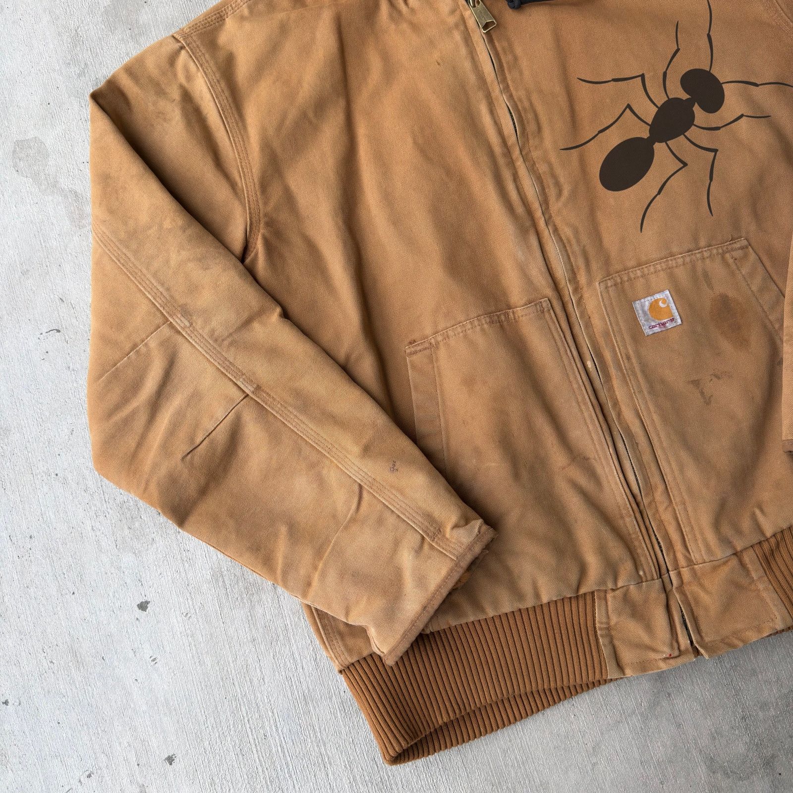 Carhartt × Vintage Carhartt brown quilted hooded work wear jacket Size US L / EU 52-54 / 3 - 2 Thumbnail