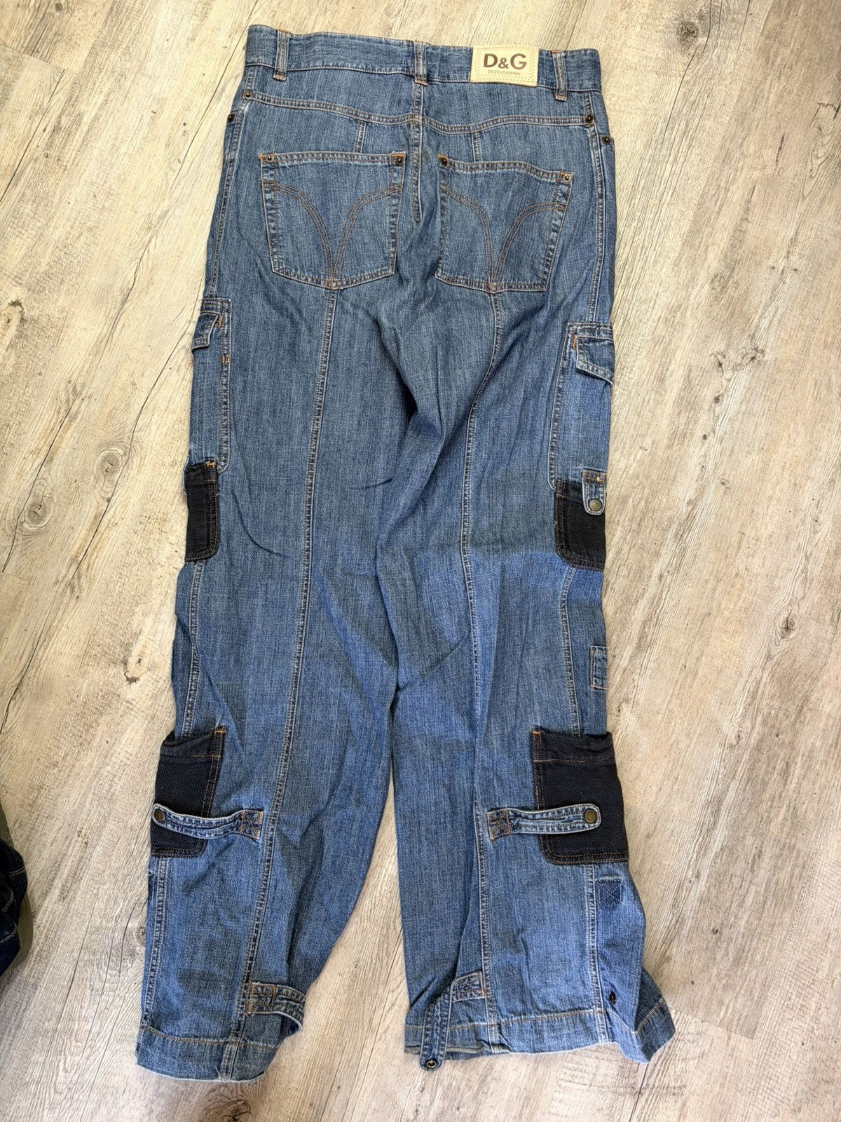 Dolce & Gabbana SS2003 Dolce & Gabbana Full Zip Baggy Cargo Pants denim Size US 36 / EU 52 - 3 Thumbnail