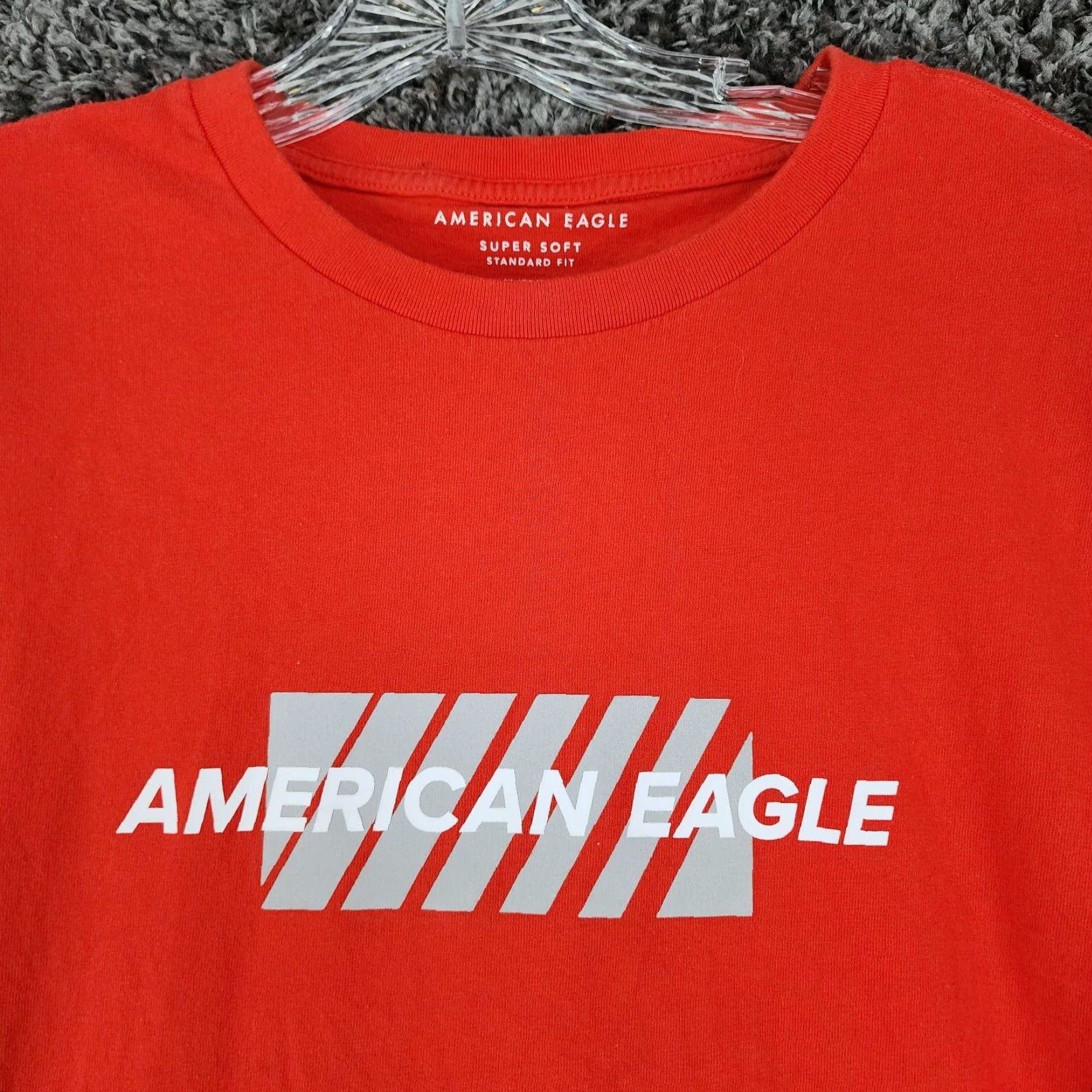 American Eagle Outfitters American Eagle Mens Red Orange Short Sleeve Super Soft T-Shirt XL Size Size US XL / EU 56 / 4 - 2 Thumbnail