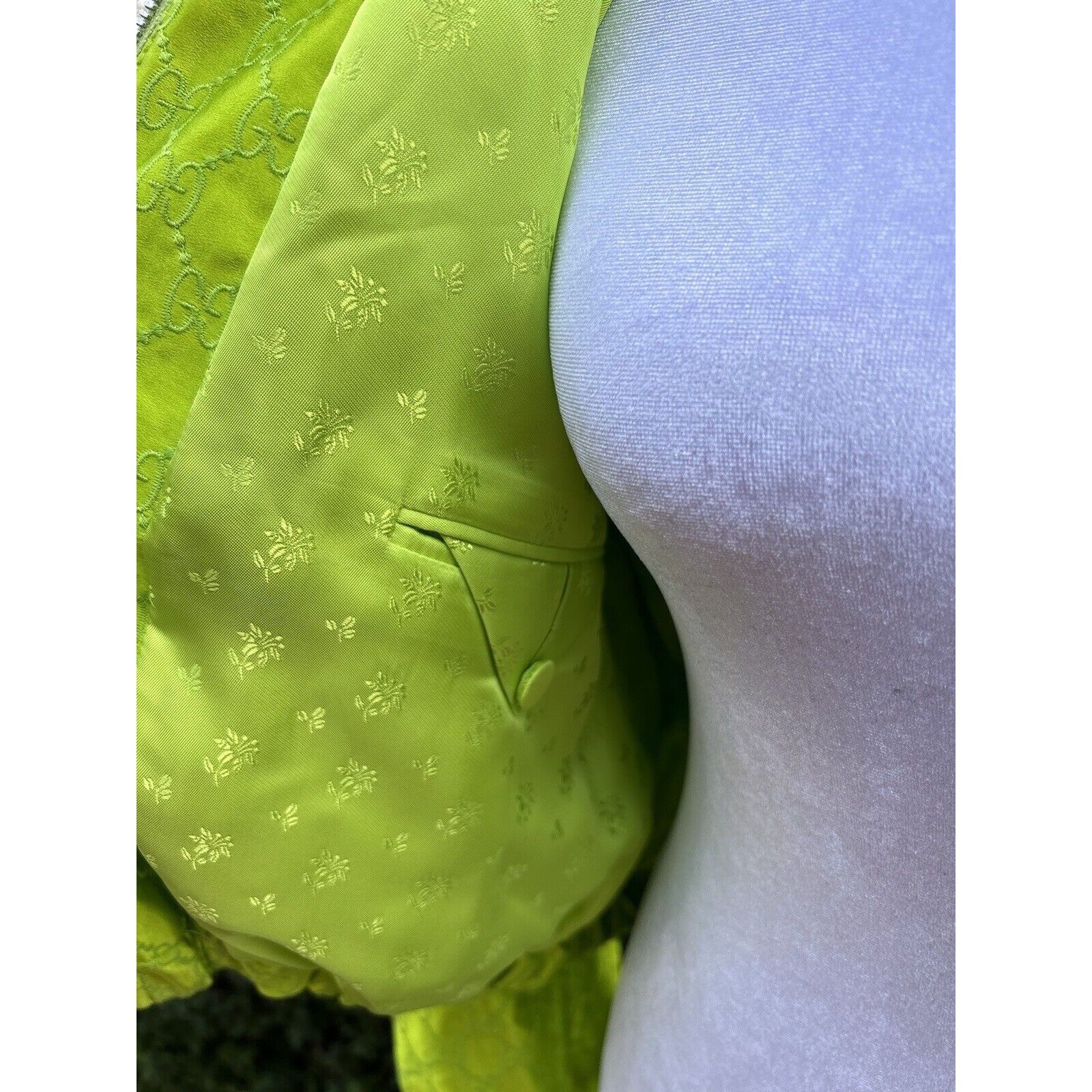 Gucci Gucci Green Satin Bomber Jacket New Size 44 Size M / US 6-8 / IT 42-44 - 10 Thumbnail