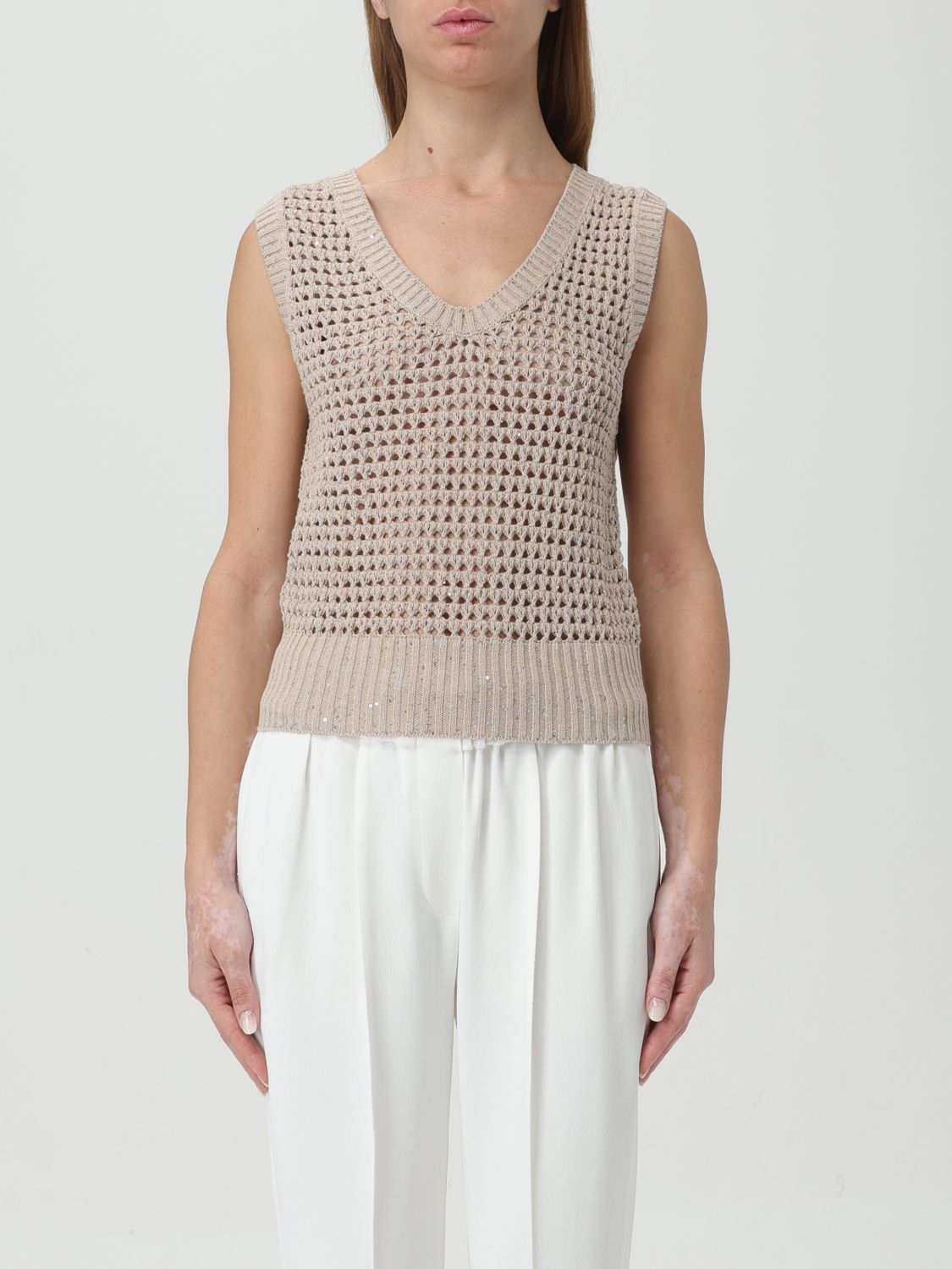 image of Brunello Cucinelli Sweater Woman Ecru, Women's (Size XS)