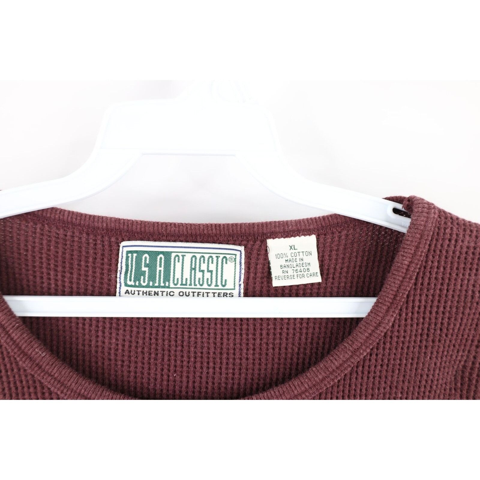 Vintage Vintage 90s Streetwear Faded Thermal Waffle Knit T-Shirt Size US XL / EU 56 / 4 - 4 Thumbnail