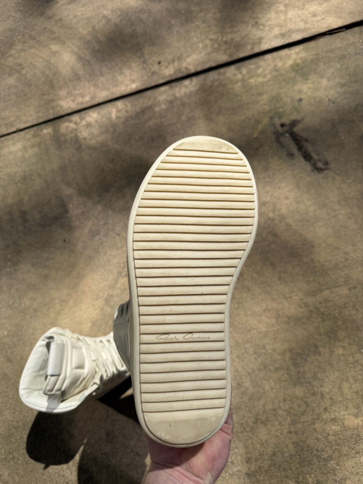 Rick Owens Rick Owens FW24 Porterville Mega Geobasket "Milk" LCO Size US 9 / EU 42 - 9 Thumbnail