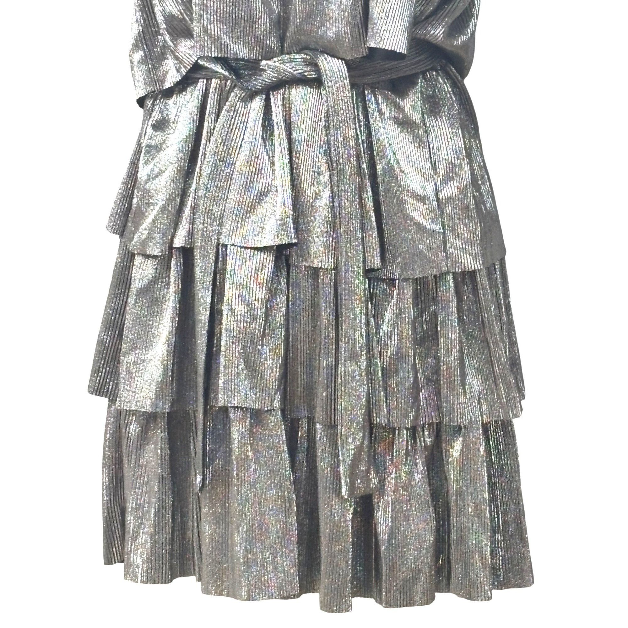 Other Michael Michael Kors Metallic Tiered Off-The-Shoulder Dress Size M / US 6-8 / IT 42-44 - 9 Thumbnail