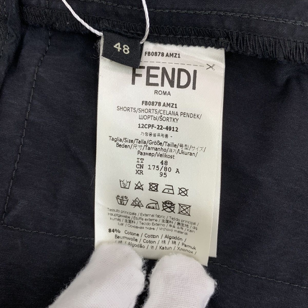 Fendi Fendi 22FW Black Cotton Cargo Shorts K26WX Size US 34 / EU 50 - 6 Thumbnail