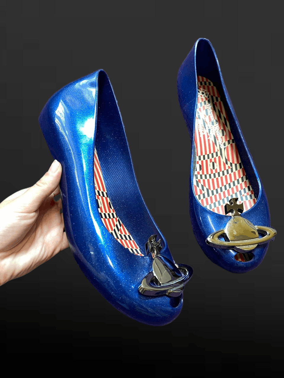 Melissa × Vivienne Westwood Vivienne Westwood x Melisa Ballet Flats Heels Y2K Anglomania Size US 8 / IT 38 - 1 Thumbnail