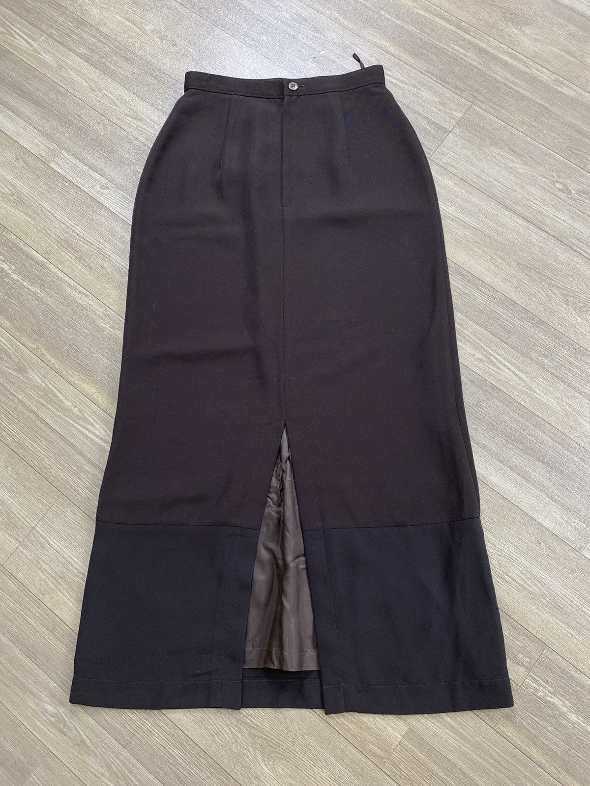 Tricot Comme des Garcons AD1993 Vintage Tricot Comme des Garcons CDG Brown Midi Skirt Size 26" / US 2 / IT 38 - 12 Thumbnail