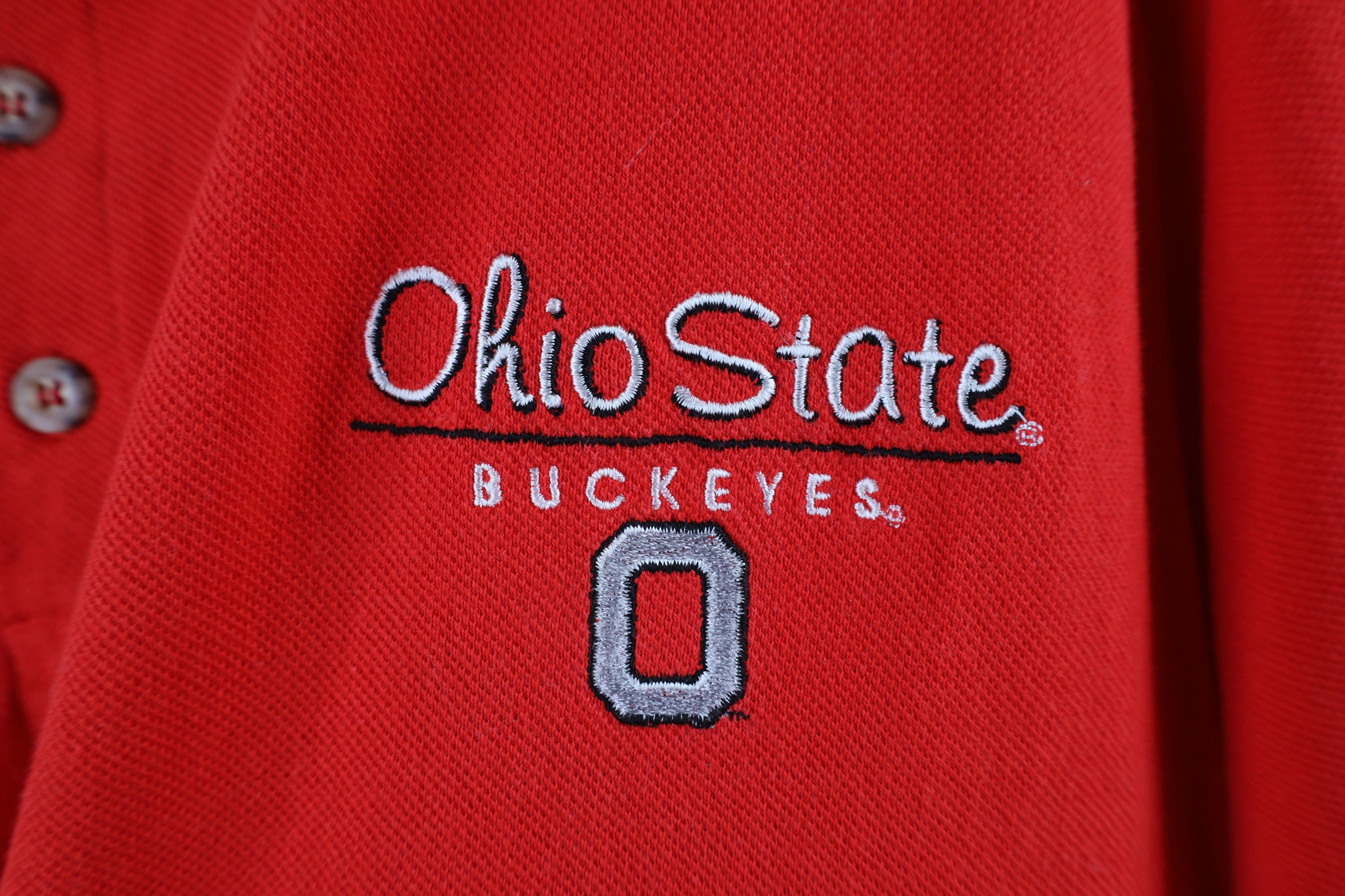 Vintage Vintage 90s Ohio State University Collared Polo Shirt USA Size US L / EU 52-54 / 3 - 4 Thumbnail