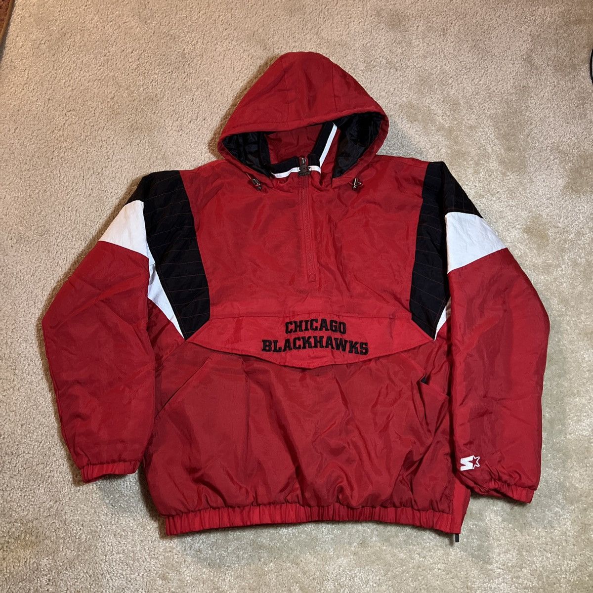 Starter Starter Chicago Blackhawks NHL Quarter Zip Pullover Jacket Size US L / EU 52-54 / 3 - 1 Thumbnail