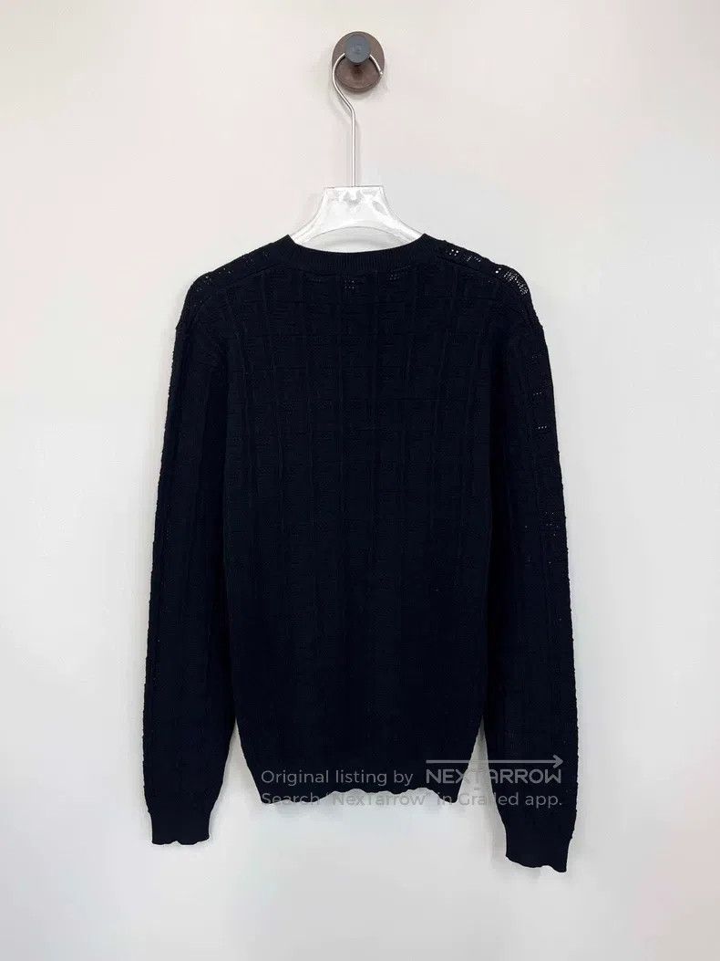 Fendi Fendi Black Dark Pattern Monogram Logo Knit Sweater Size US S / EU 44-46 / 1 - 2 Thumbnail