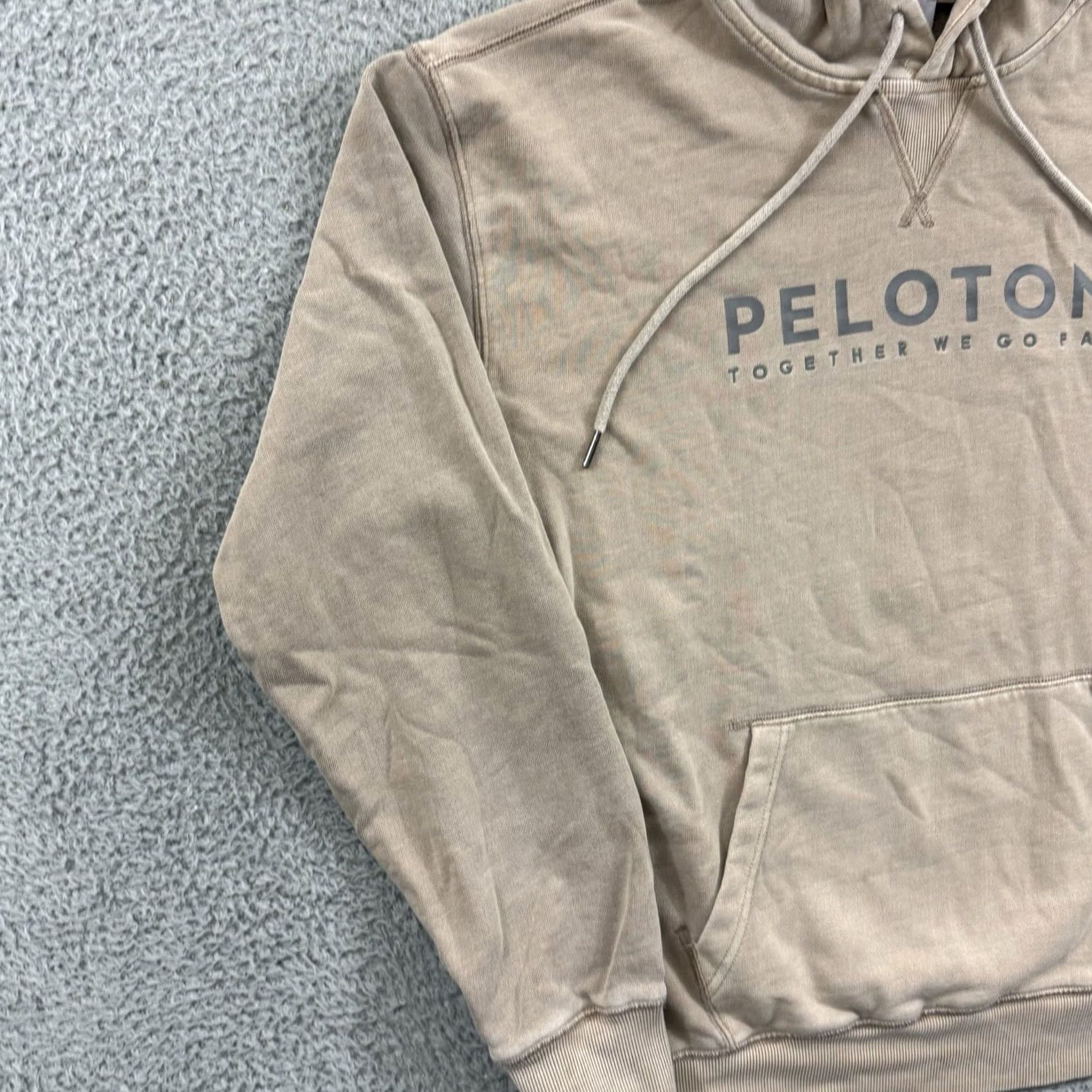 Vintage Peloton Hoodie Mens Small Beige Brooklyn Pullover French Terry Active Logo Hooded Sweatshirt Size US S / EU 44-46 / 1 - 4 Thumbnail
