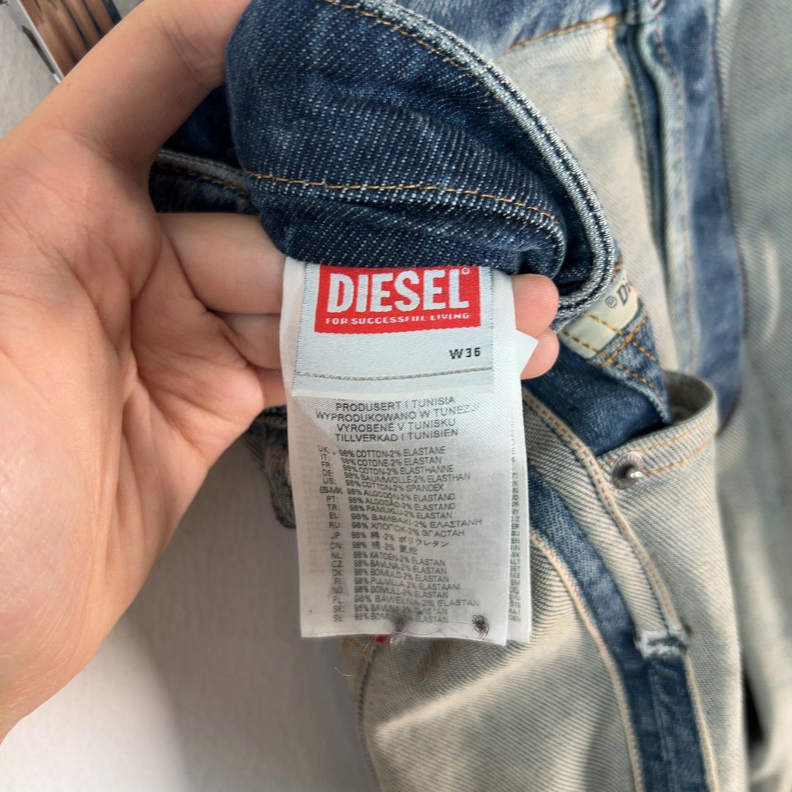 Diesel Diesel Inside-Out Double-Waisted Denim Jeans Size US 36 / EU 52 - 10 Thumbnail