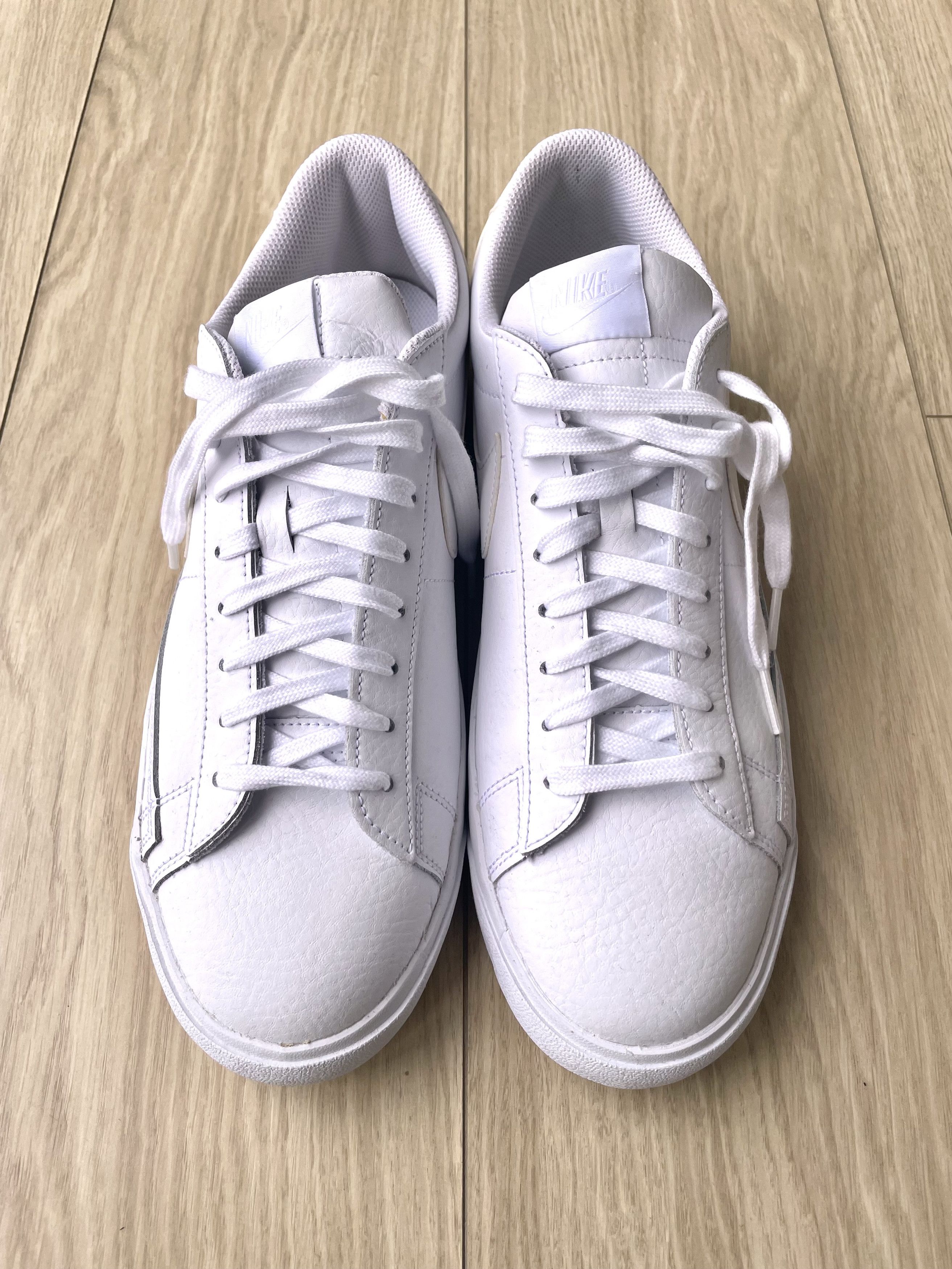 Nike BRAND NEW NIKE BLAZER LOW LE TRIPLE WHITE LEATHER SNEAKERS Size US 12 / EU 45 - 3 Thumbnail