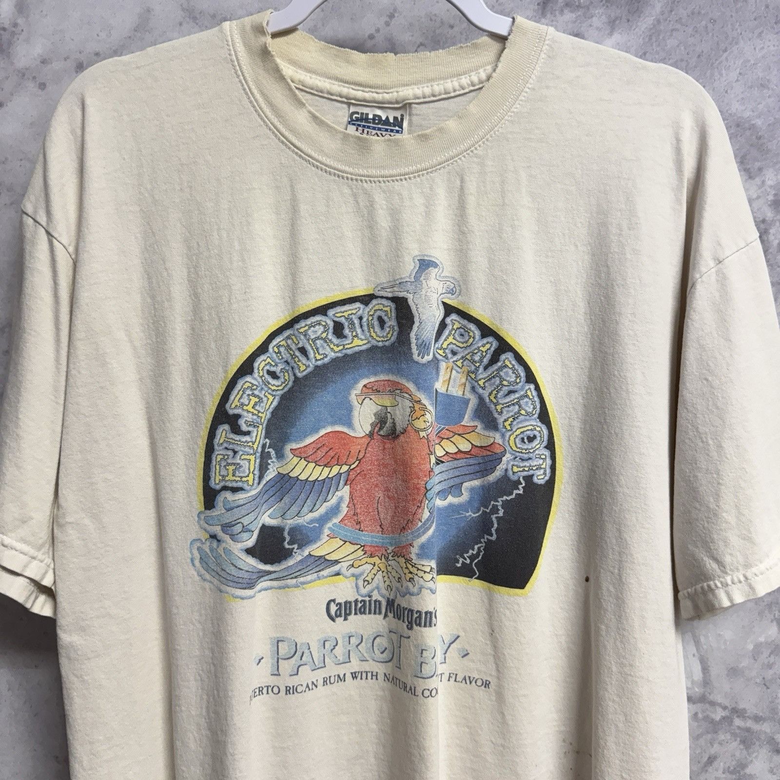 Vintage Vintage Electric Parrot Captain Morgans T Shirt Mens XL Size US XL / EU 56 / 4 - 1 Thumbnail
