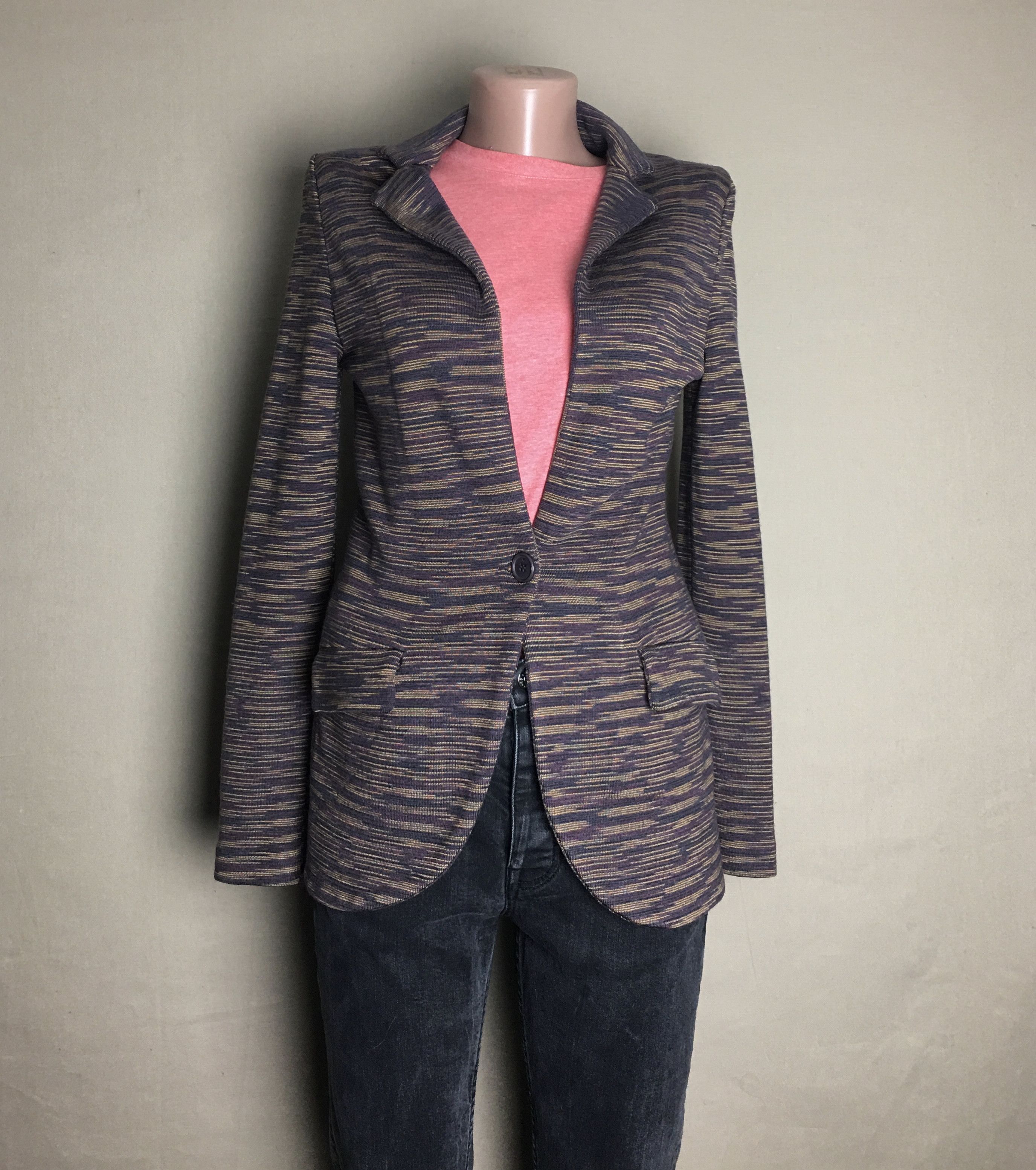 Missoni Missoni Patterned Knit Single Breasted Blazer Jacket EU36 Size M / US 6-8 / IT 42-44 - 2 Thumbnail