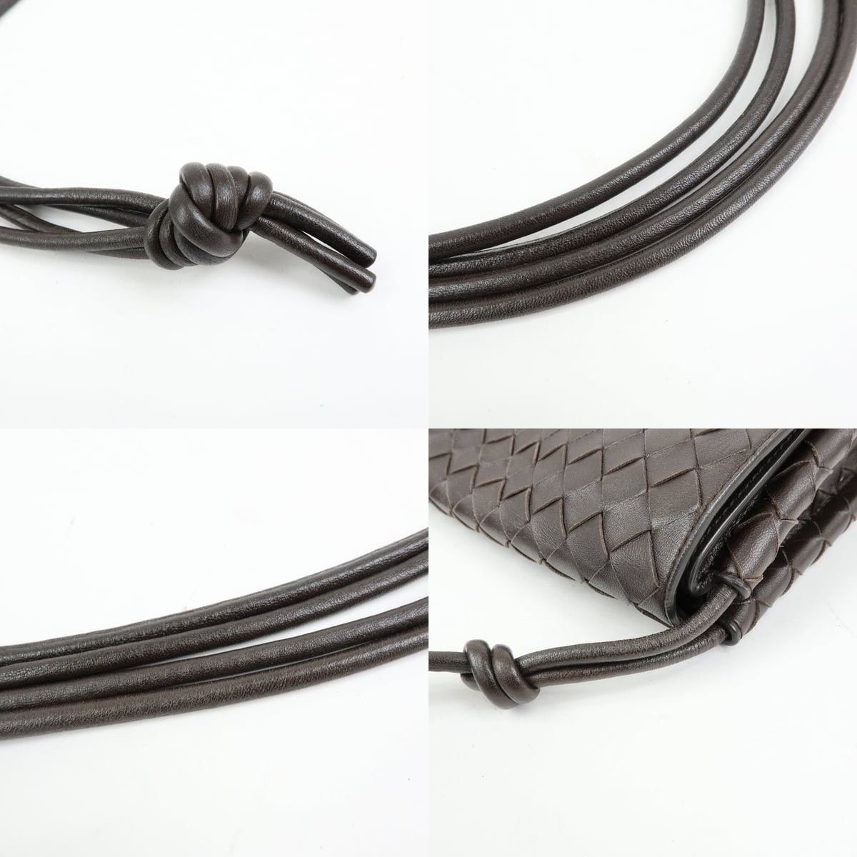 Bottega Veneta Bottega Veneta Intrecciato Lambskin Crossbody Bag Brown Size ONE SIZE - 4 Thumbnail