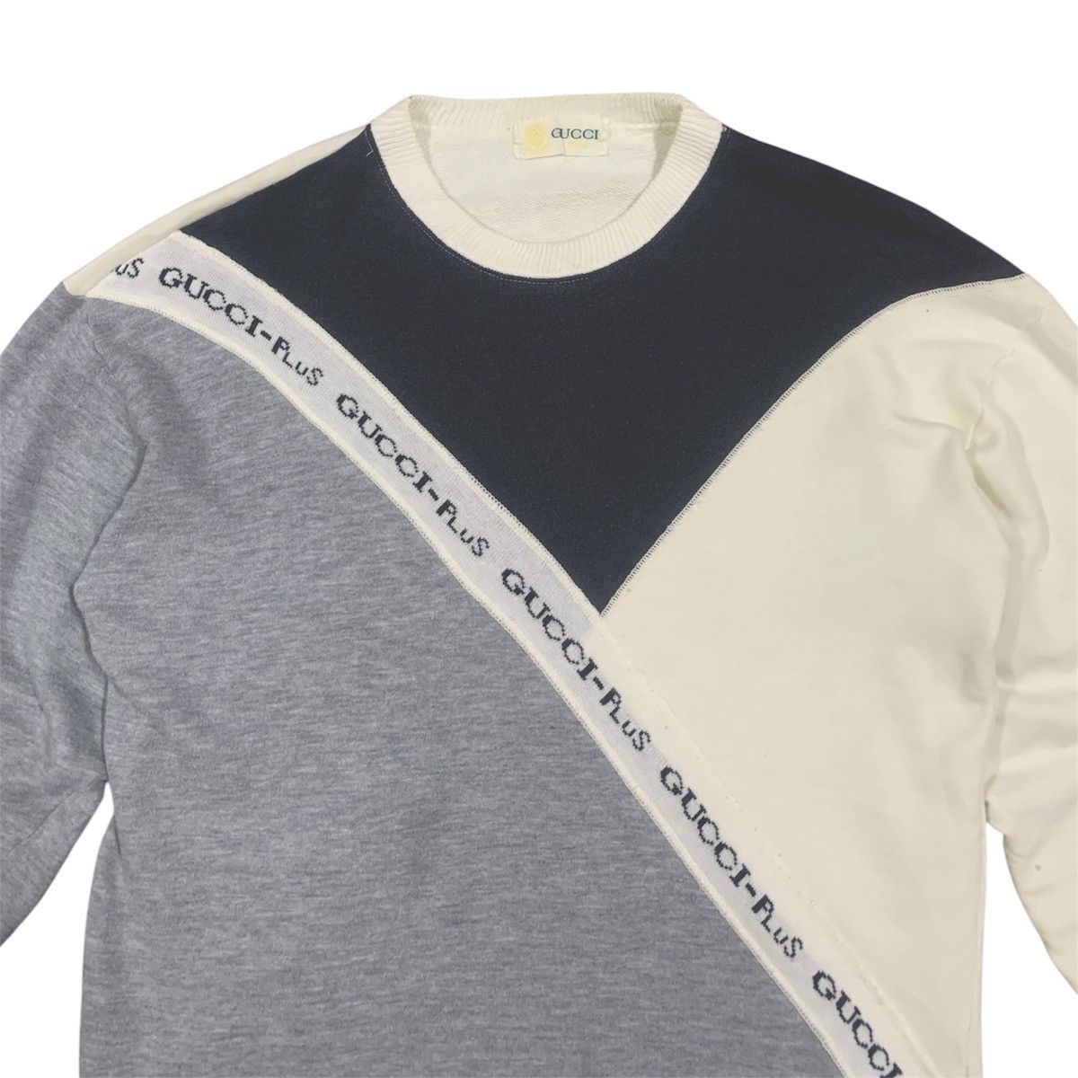 Gucci Rare Vtg 80's Gucci Plus Crewneck Sweatshirt Size ONE SIZE - 2 Thumbnail