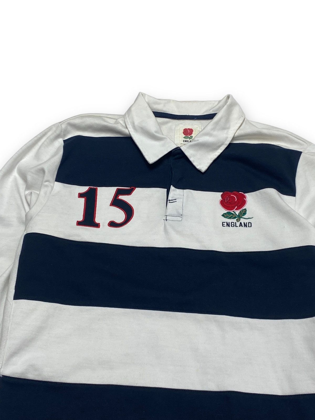Vintage Vintage ENGLAND RUGBY Striped Sweatshirt N 15 Size US XL / EU 56 / 4 - 2 Thumbnail