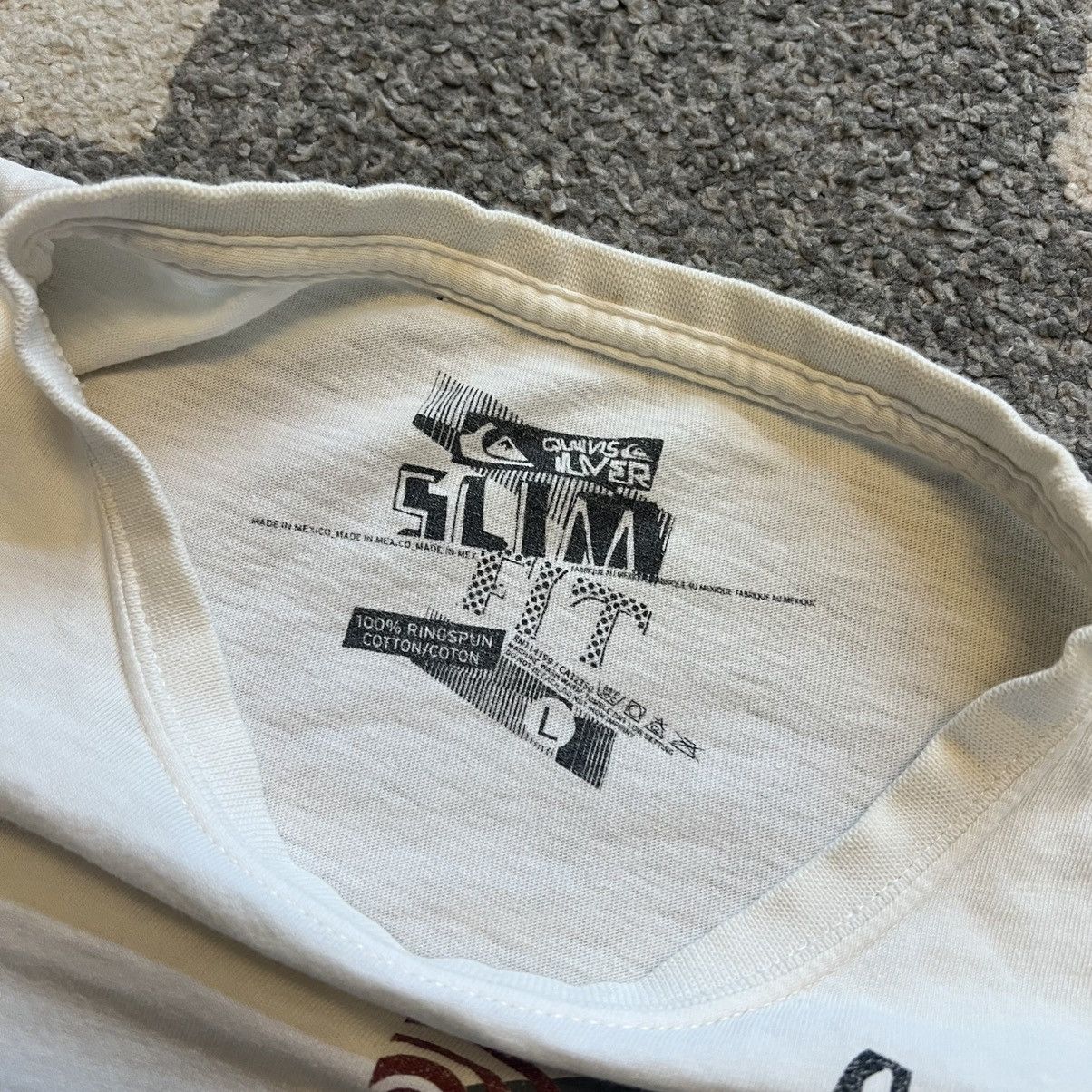 Quiksilver × Vintage quiksilver white slim fit graphic tee Size US L / EU 52-54 / 3 - 3 Thumbnail