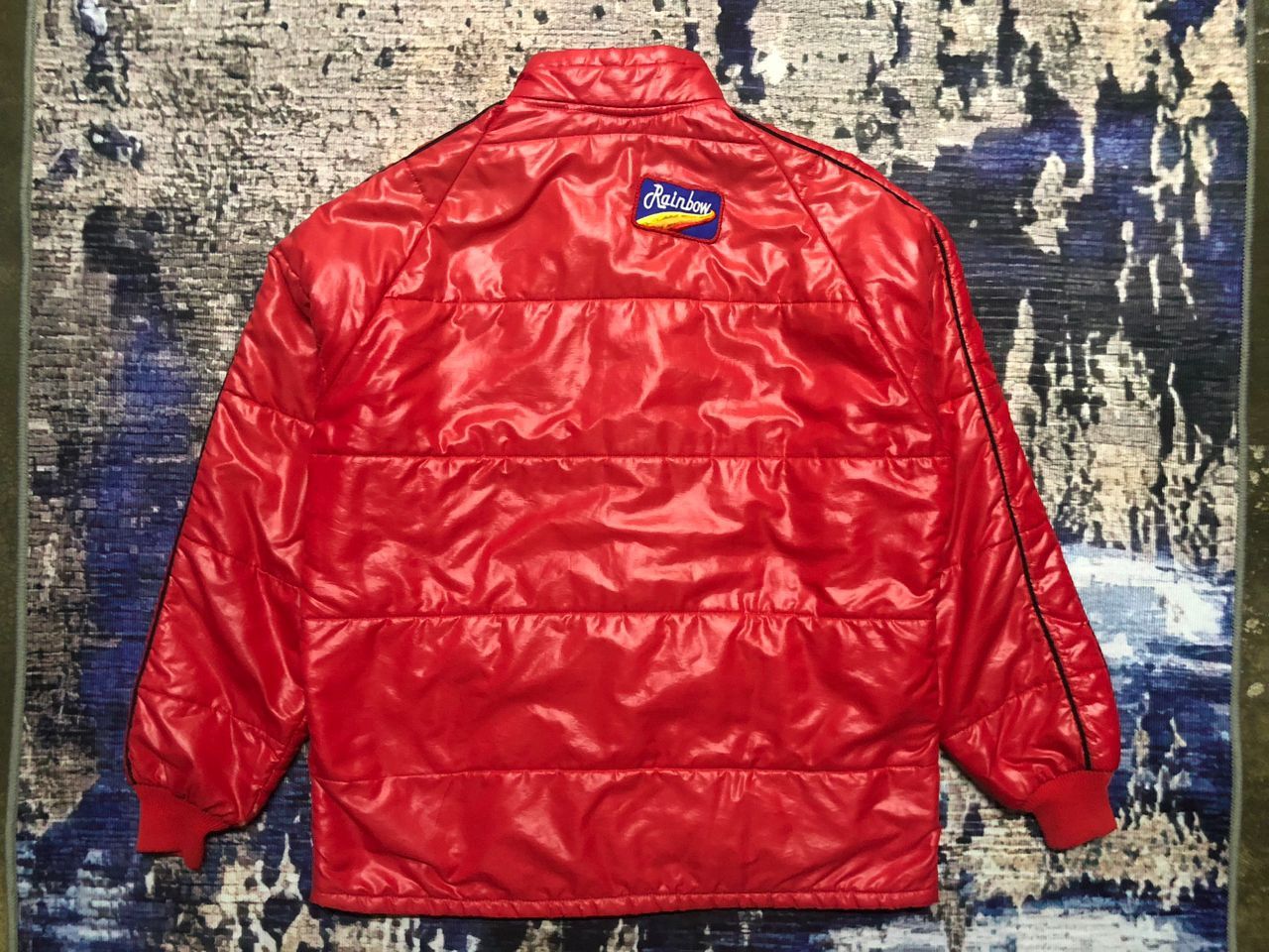 Swingster Vintage 70s/80s Motorsports Swingster Puffer Coat Jacket (L) Size US L / EU 52-54 / 3 - 2 Thumbnail