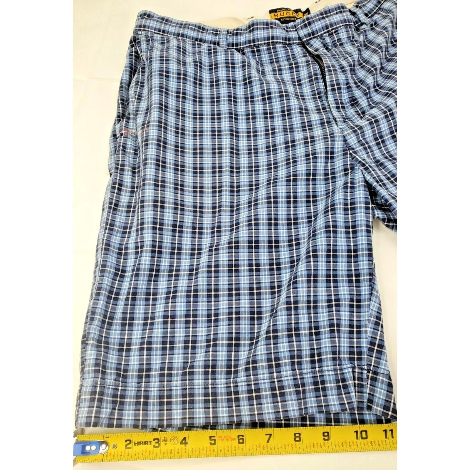 Polo Ralph Lauren Polo Ralph Lauren Blue Check Plaid Shorts Men 36 Bermuda Inseam 9" Rugby Tailored Pocketed Belt Loops Belted Cotton Size US M / EU 48-50 / 2 - 2 Thumbnail