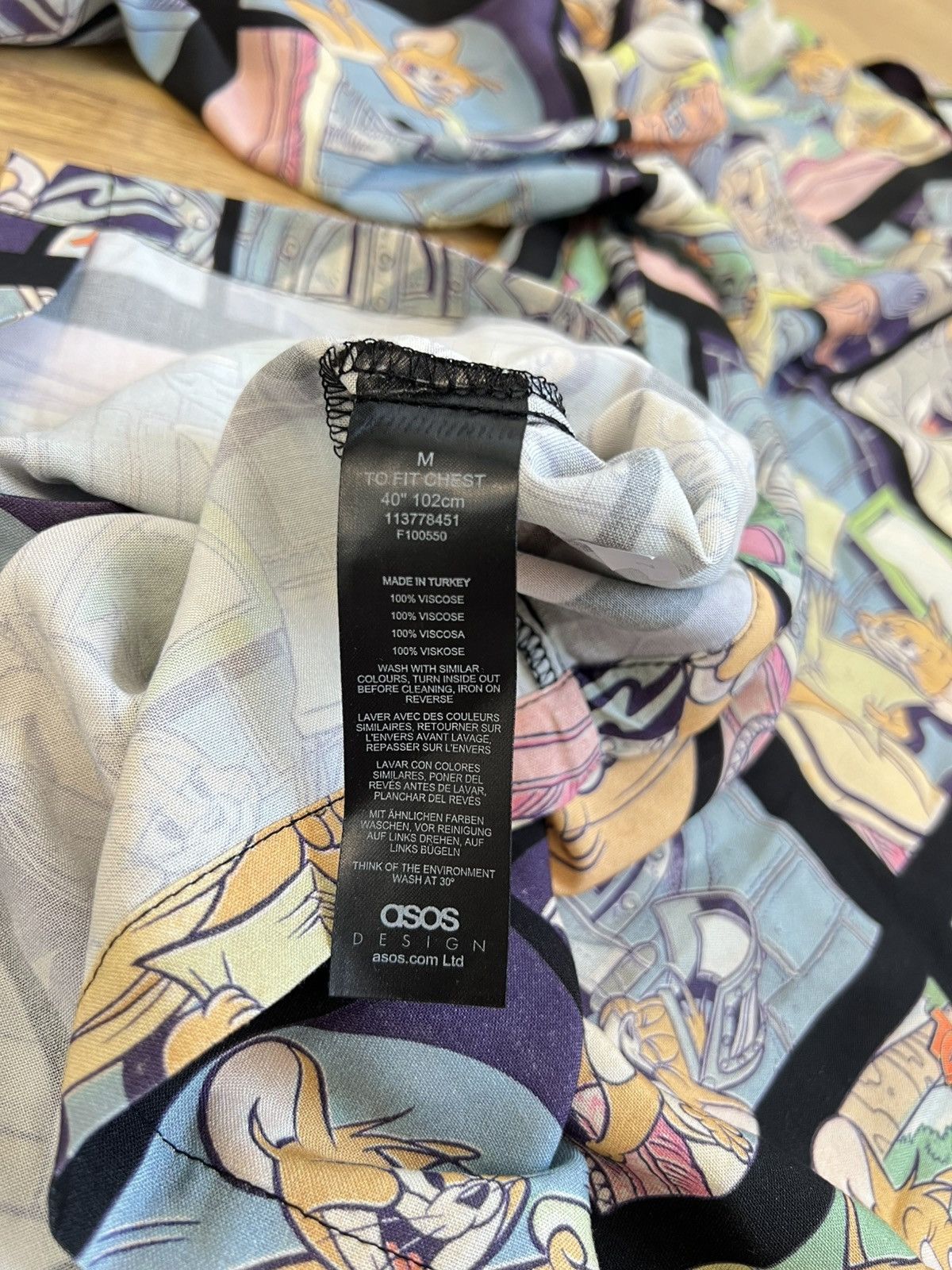 Asos Viscose Shirt with Tom & Jerry prints Size US M / EU 48-50 / 2 - 4 Thumbnail