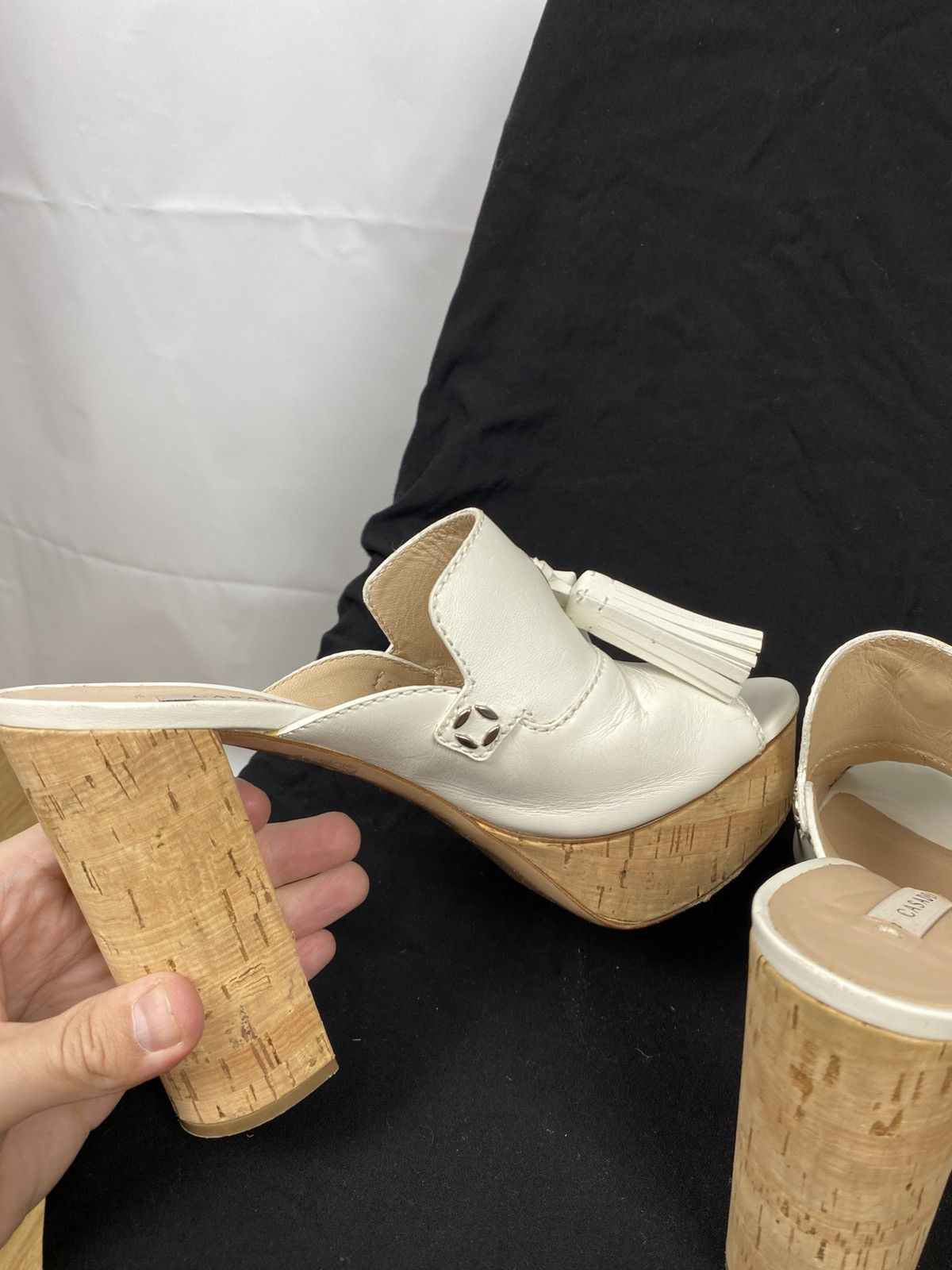 Casadei Casadei Leather Tassel Platform Slide Sandals size 39 Size US 9 / IT 39 - 8 Thumbnail