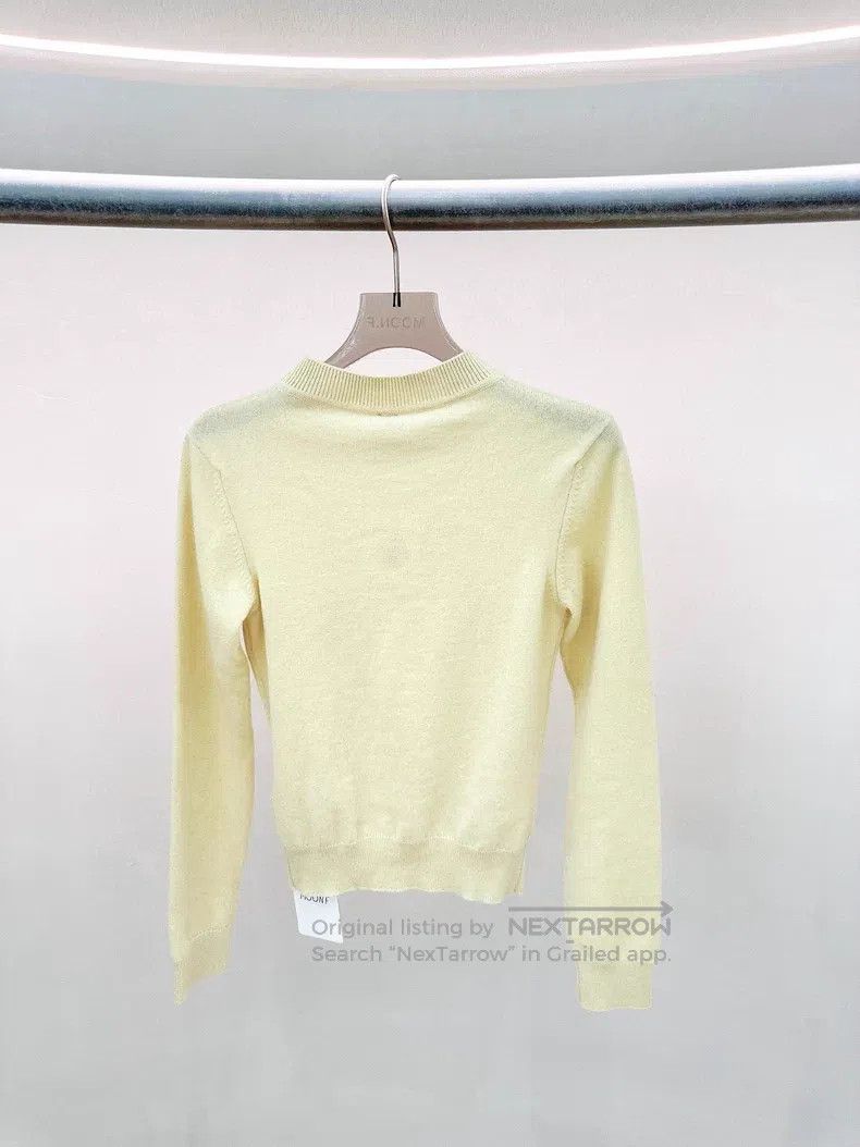 Hermes Hermes Light yellow patterned sweater Size XXS / US 00 / IT 34 - 2 Thumbnail