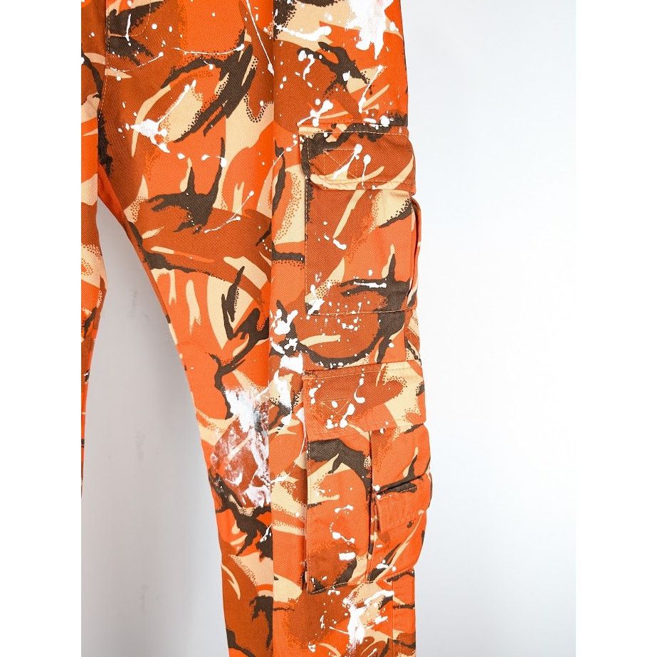 Martine Rose o1rshd1 Printed Cotton Twill Cargo Trousers in Orange Size US 32 / EU 48 - 8 Thumbnail