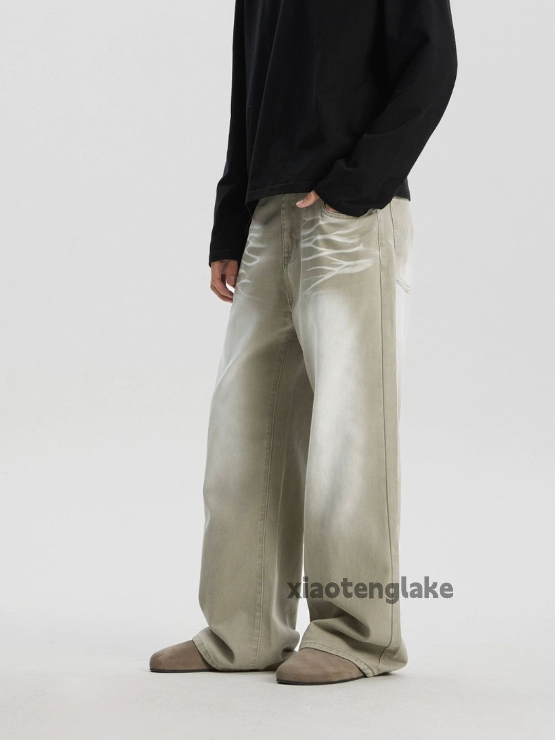 Jean × Vintage washed faded cleanfit yuppie loose baggy jeans Size US 32 / EU 48 - 3 Thumbnail