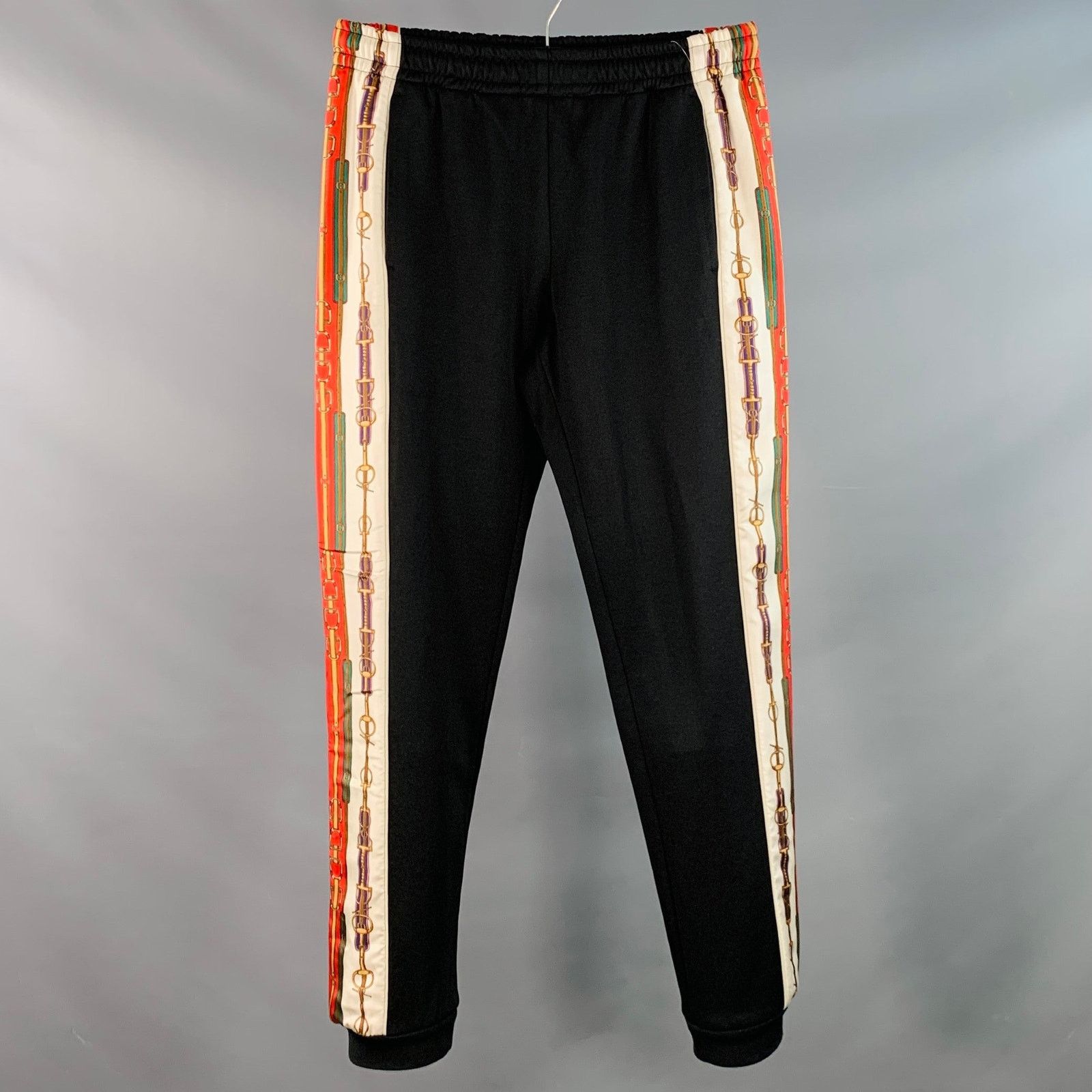 Gucci Size XS Black Red Polyester Cotton Joggers Casual Pants Size US 26 / EU 42 - 1 Thumbnail