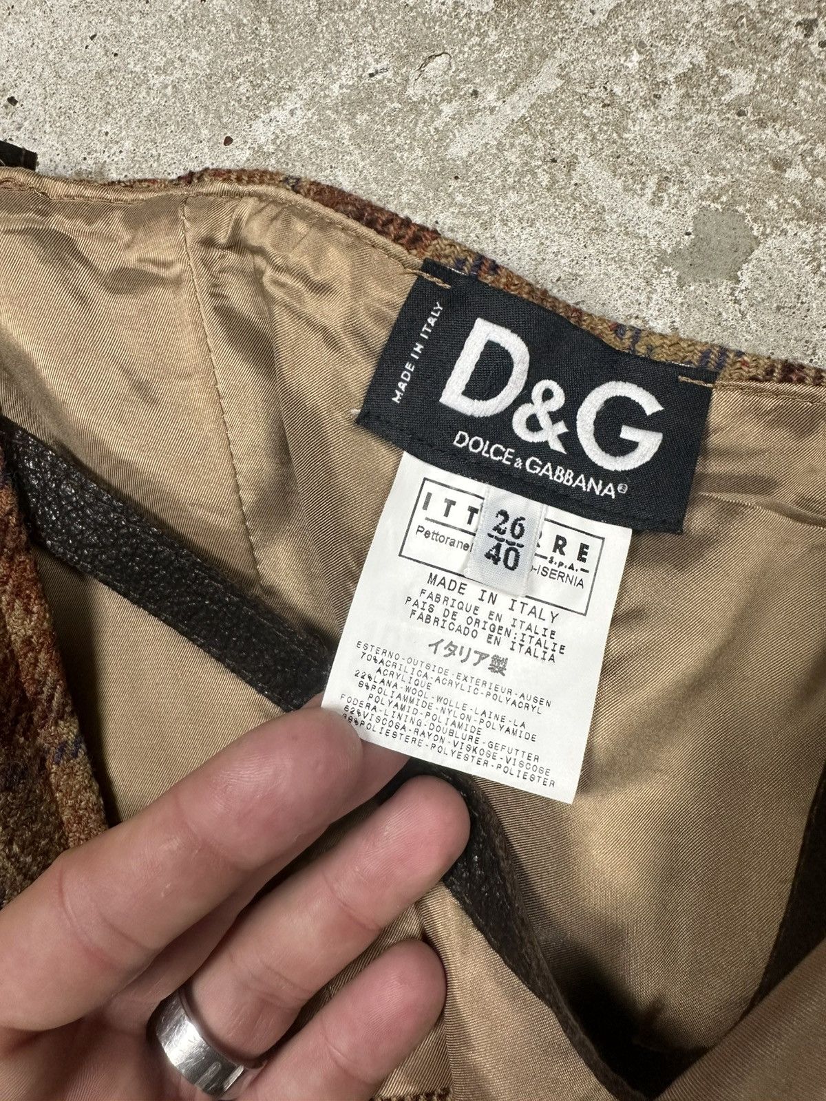 Dolce & Gabbana Dolce & Gabbana FW 2002 Wool Brown Tartan Runway Corset Size S / US 4 / IT 40 - 12 Thumbnail