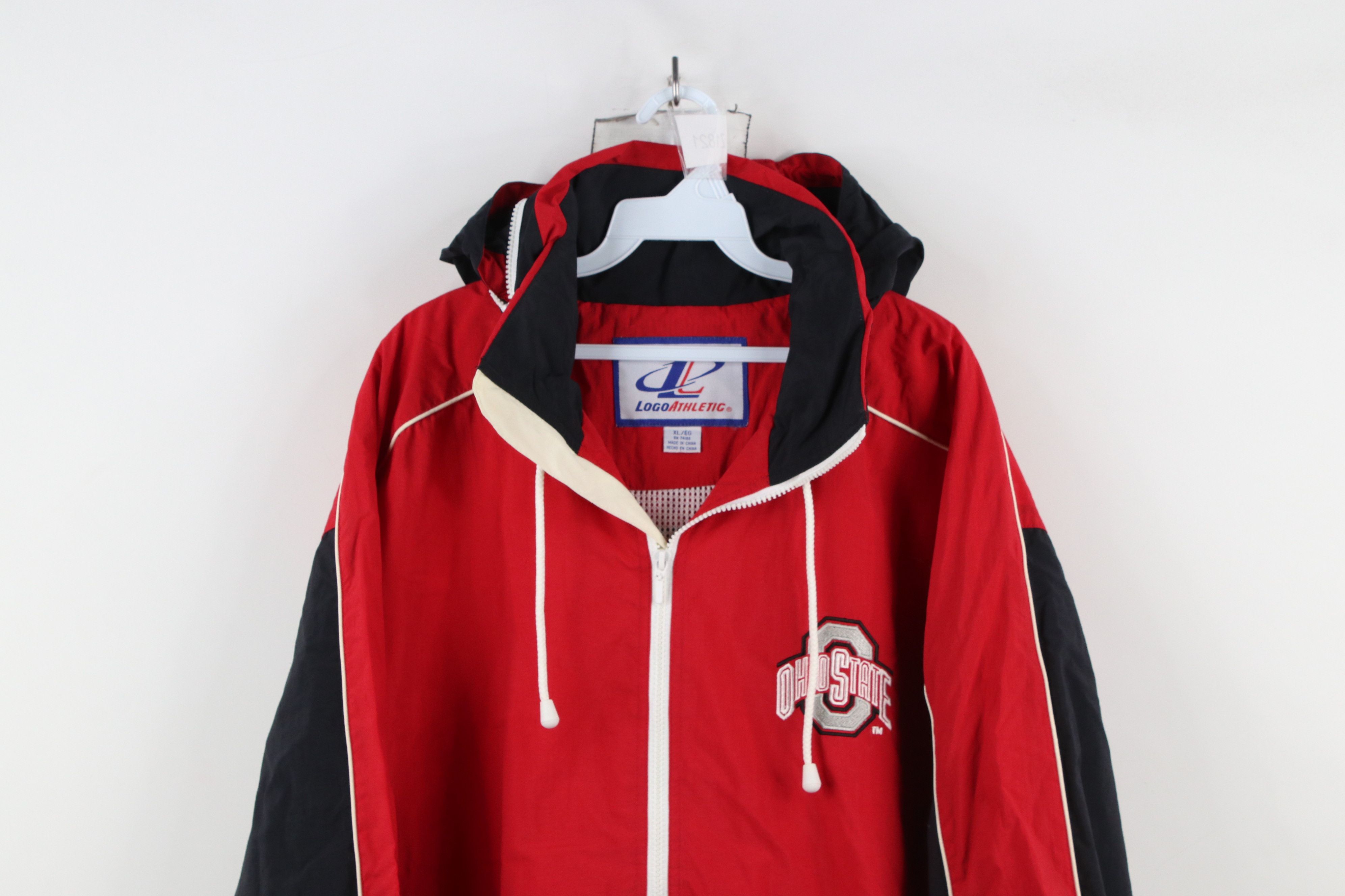 Vintage Vintage 90s Ohio State University Hooded Windbreaker Jacket Size US XL / EU 56 / 4 - 2 Thumbnail