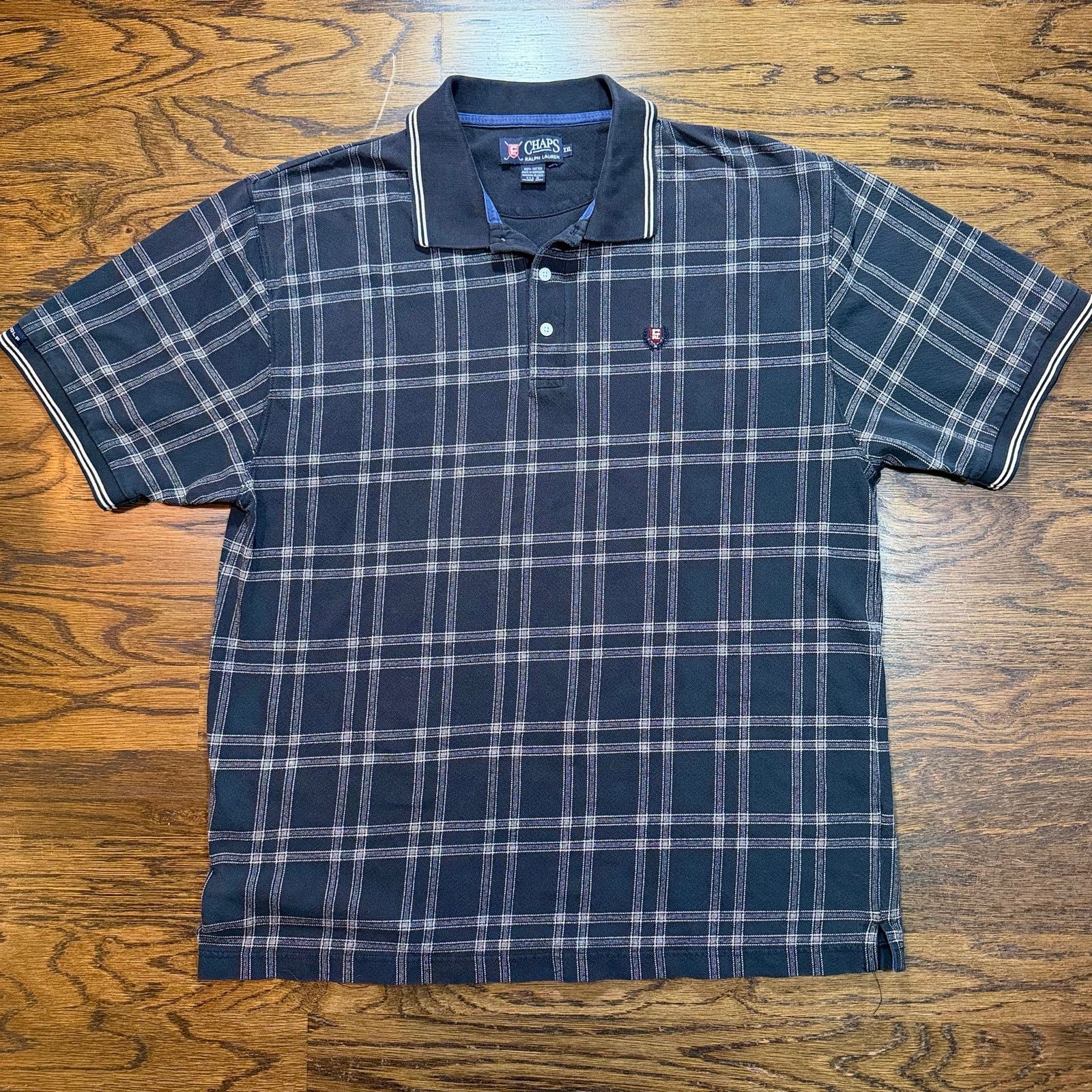 Chaps Chaps Ralph Lauren Polo Shirt Mens XXL Plaid Golf Crest Logo Size US XXL / EU 58 / 5 - 1 Thumbnail
