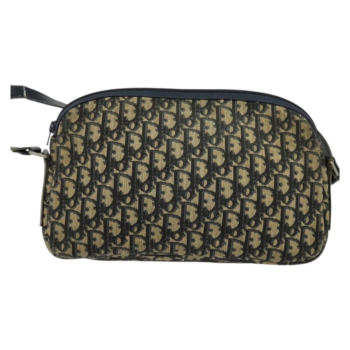 Dior DIOR Trotter Canvas Shoulder Bag Navy Gold Size ONE SIZE - 2 Thumbnail