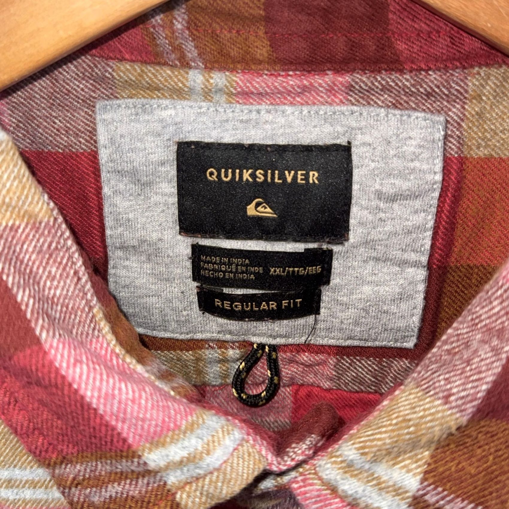 Quiksilver Quiksilver Shirt Mens 2XL Red Plaid Flannel Button Front Long Sleeve Regular Fit Size US XXL / EU 58 / 5 - 4 Thumbnail